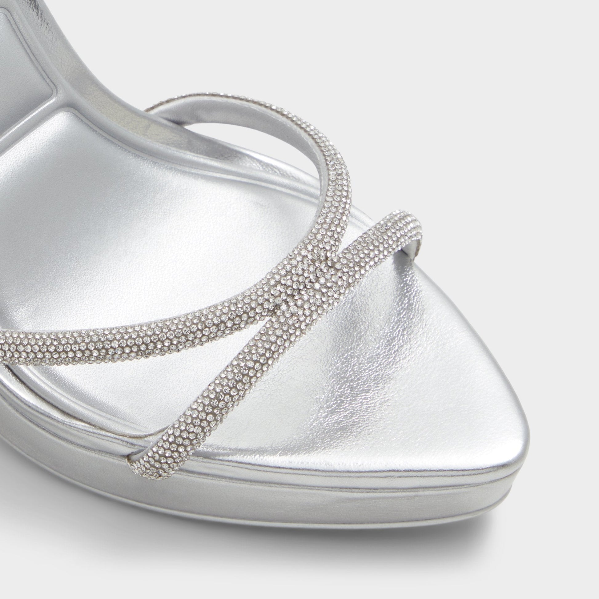 Aldo Izabella in Silver 13621003 - Strappy heeled sandal, Platform Women