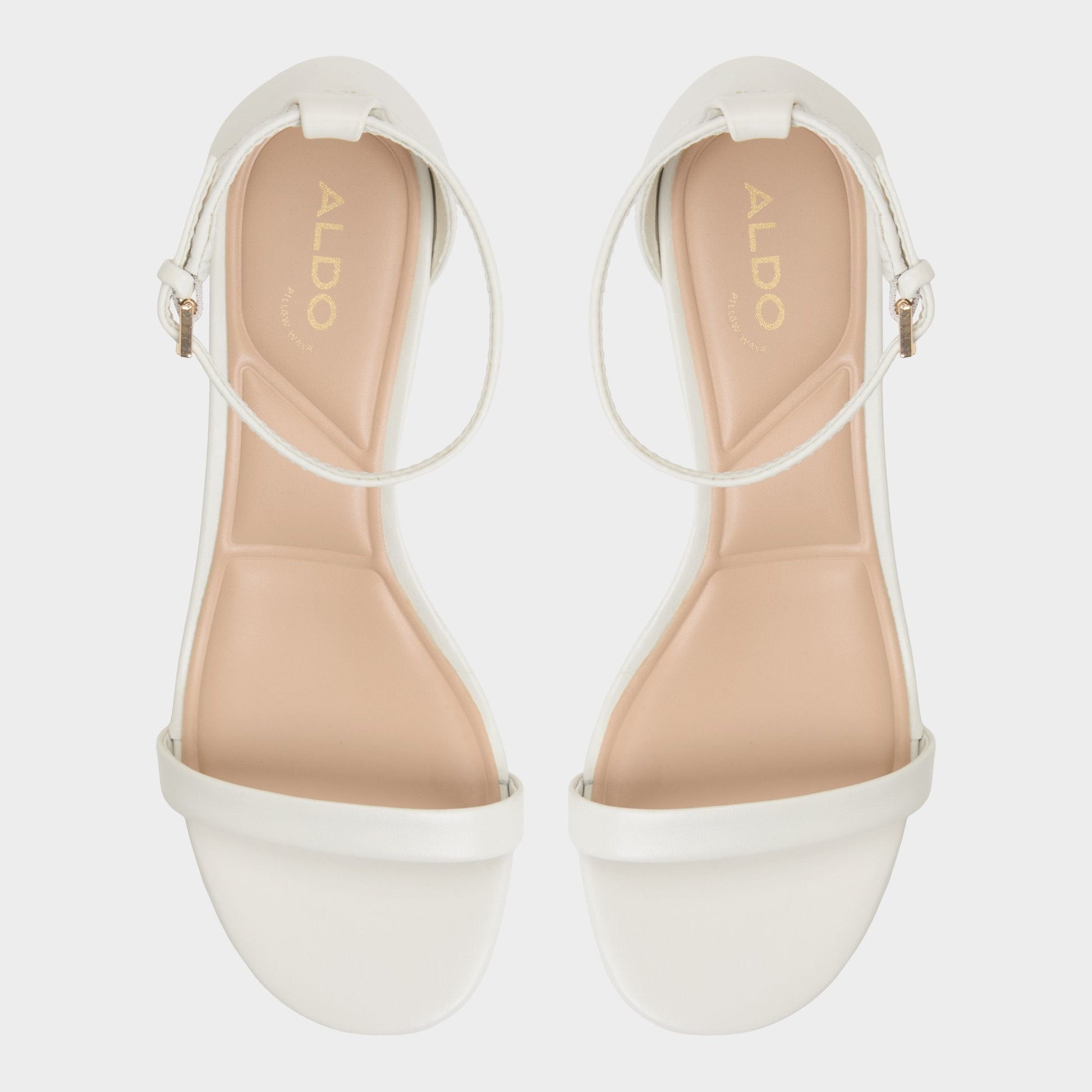 Aldo Calliope White/Bone Women's Block heels - Heeled sandal, Block heel Women