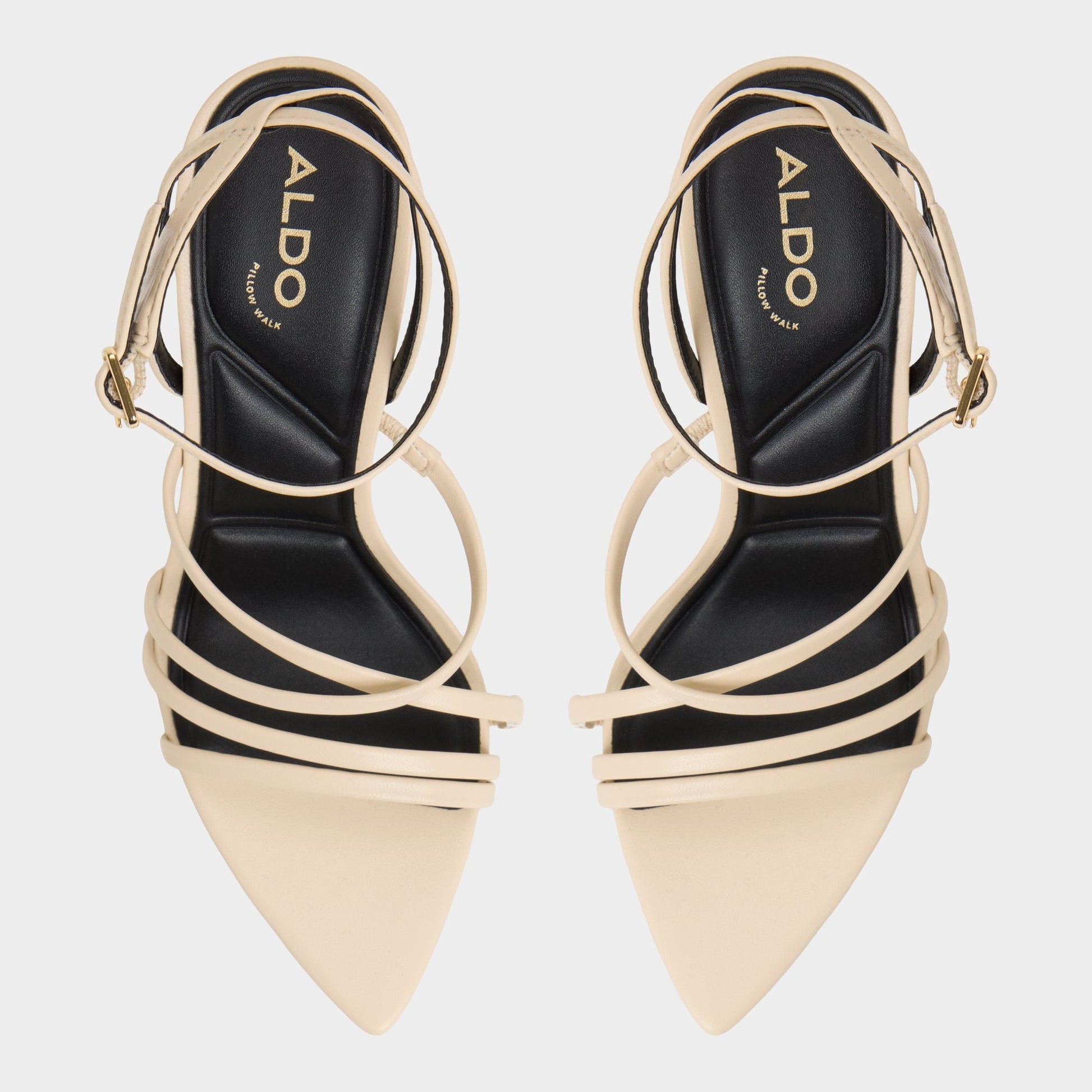 Aldo Solania Light Beige Women's Strappy sandals - Heeled sandal, Stiletto heel Women