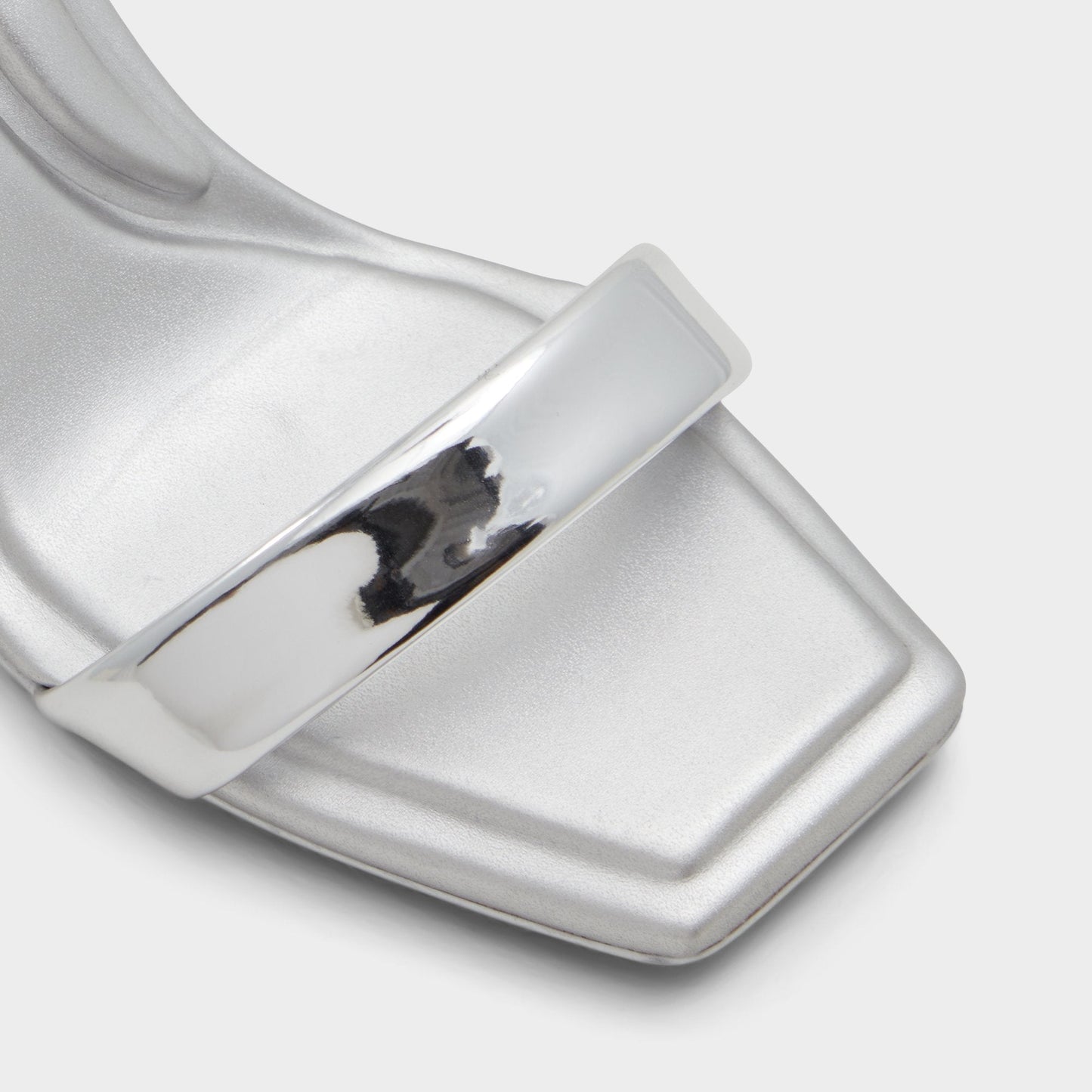 Aldo Aurorai Silver Women's Block heels - Strappy heeled sandal, Block heel Women