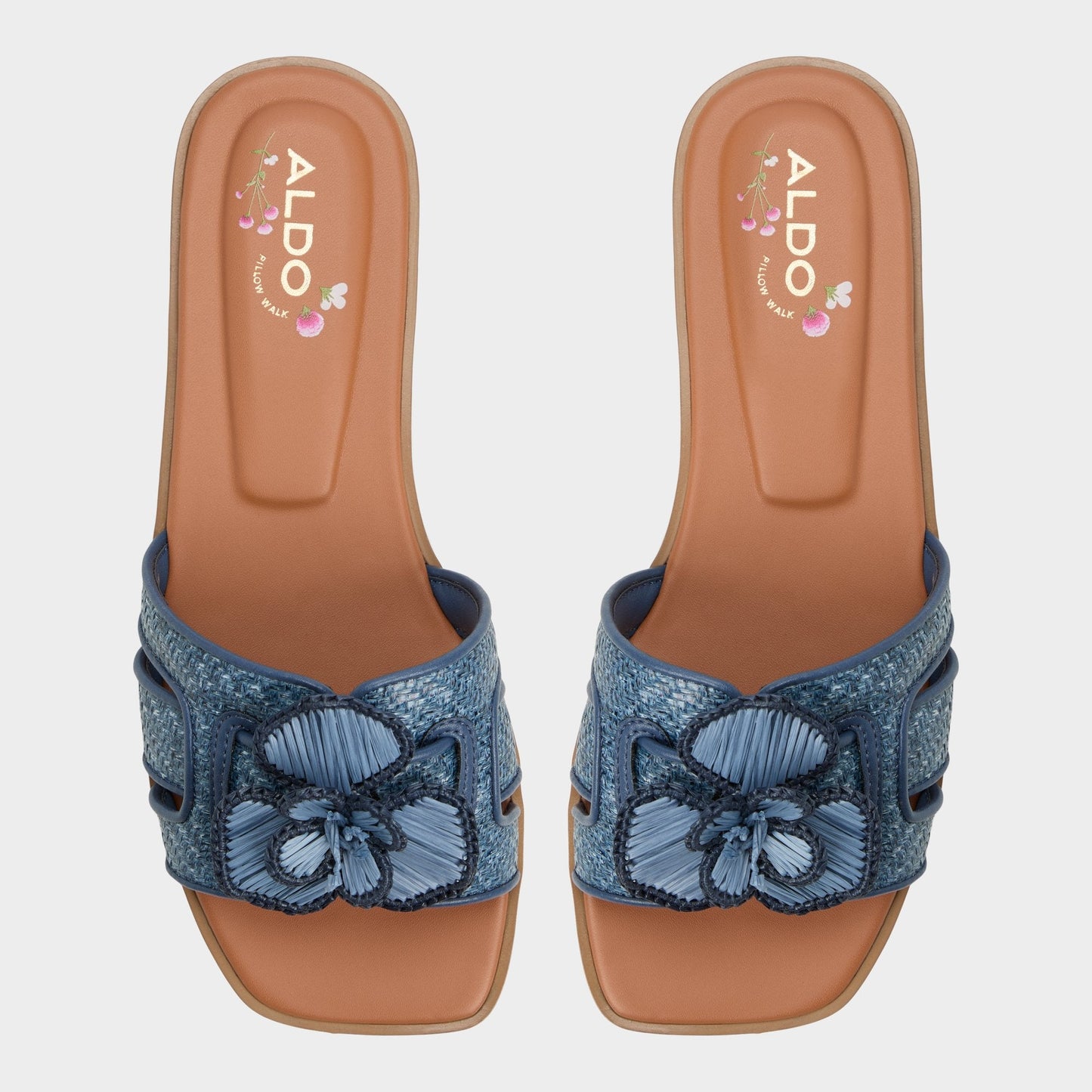 Aldo Seaflower Denim Women's Flats - Slide sandal Women