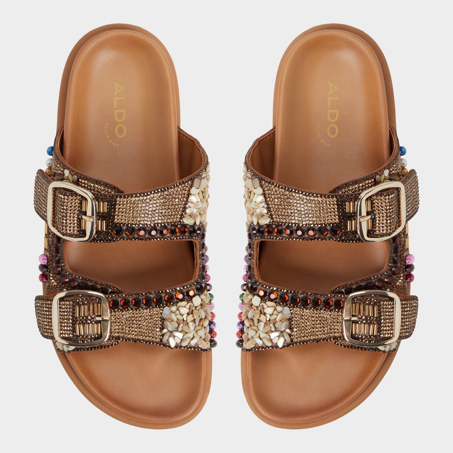 Aldo Bohochic Open Brown Women's Footbed sandals - Footbed sandal Women