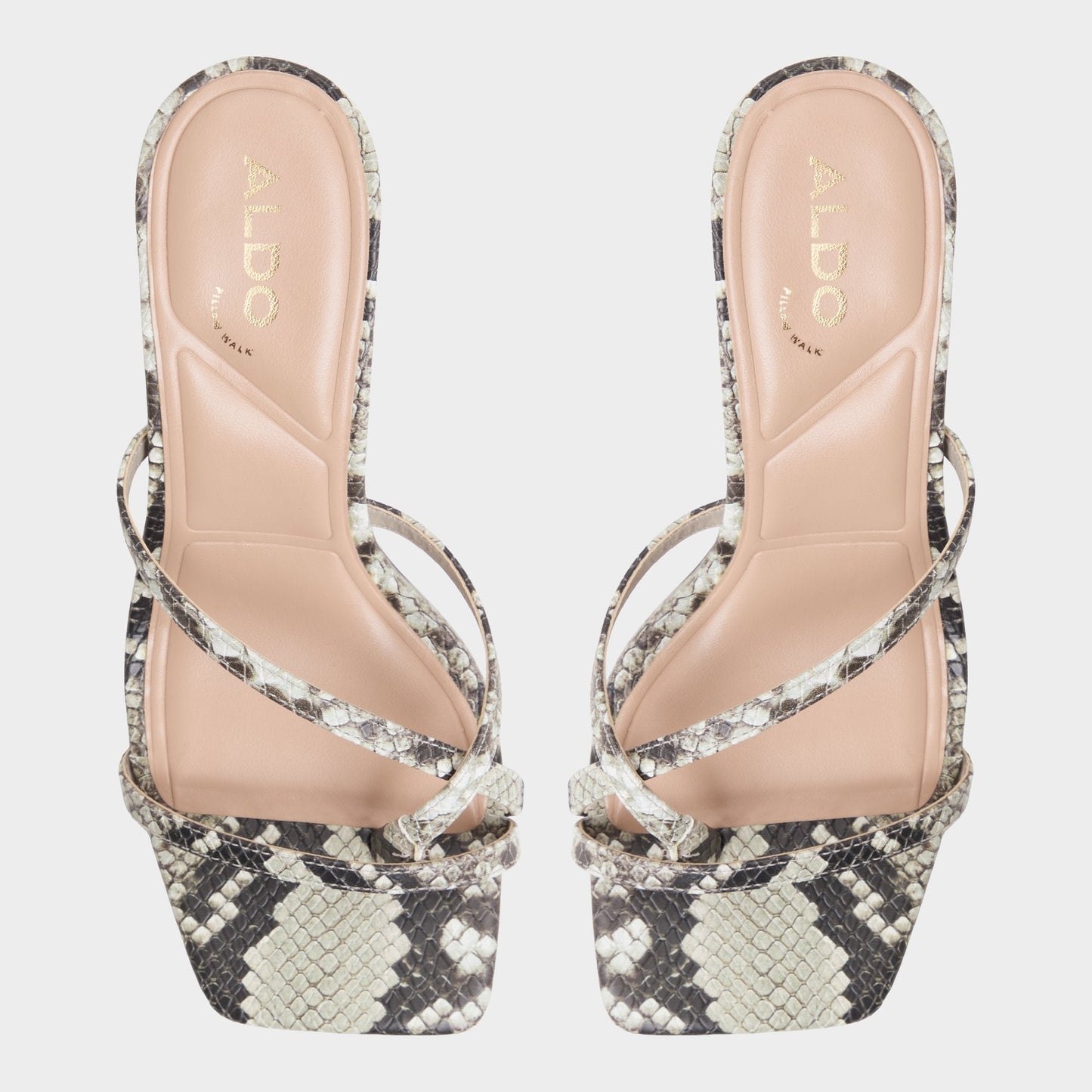 Aldo Calypsa White/Black Women's Animal Prints - Strappy heeled sandal Women