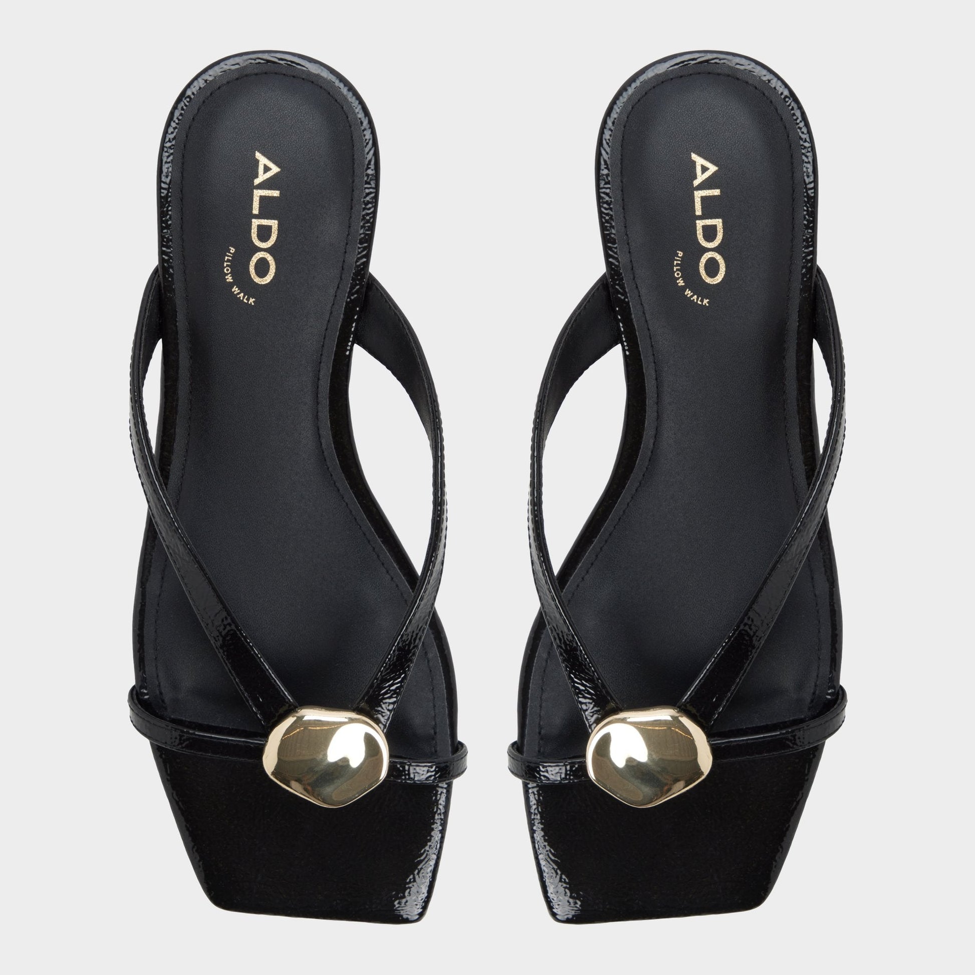 Aldo Iliria Black Women's Flats - Slide sandal Women