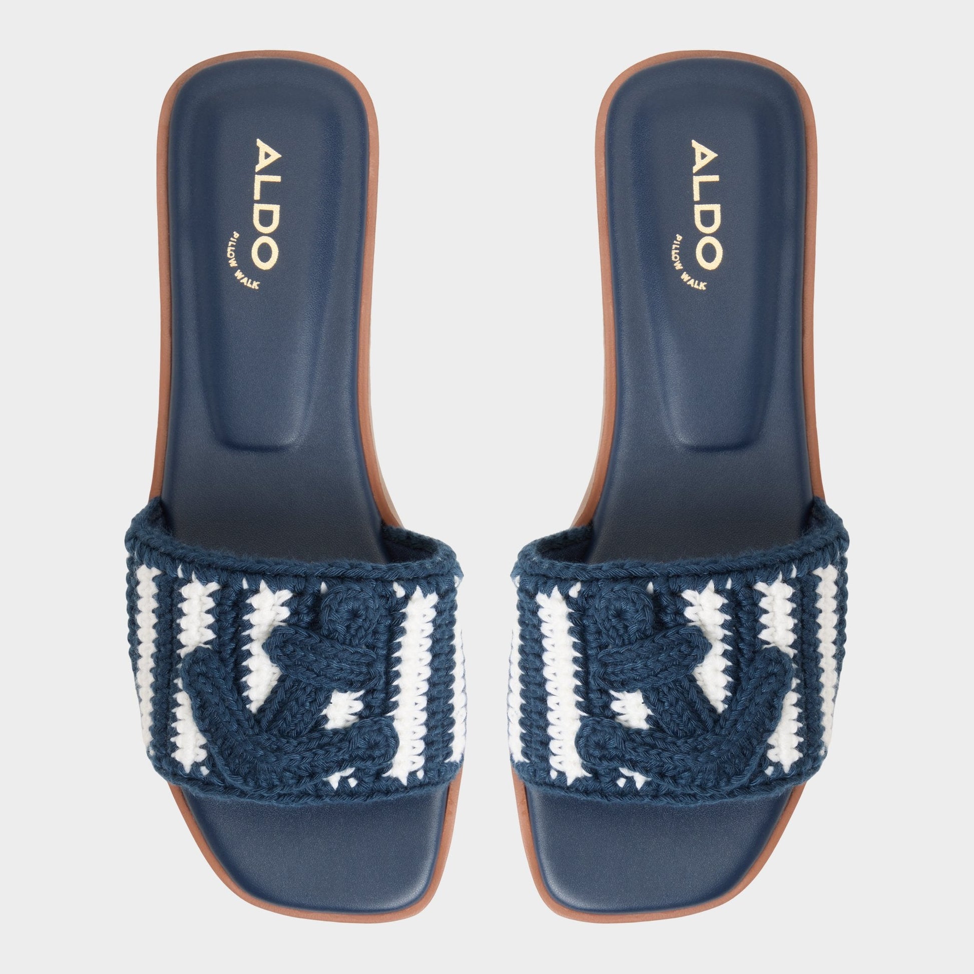 Aldo Sabbia Blue Combo Women's Flats - Slide sandal Women