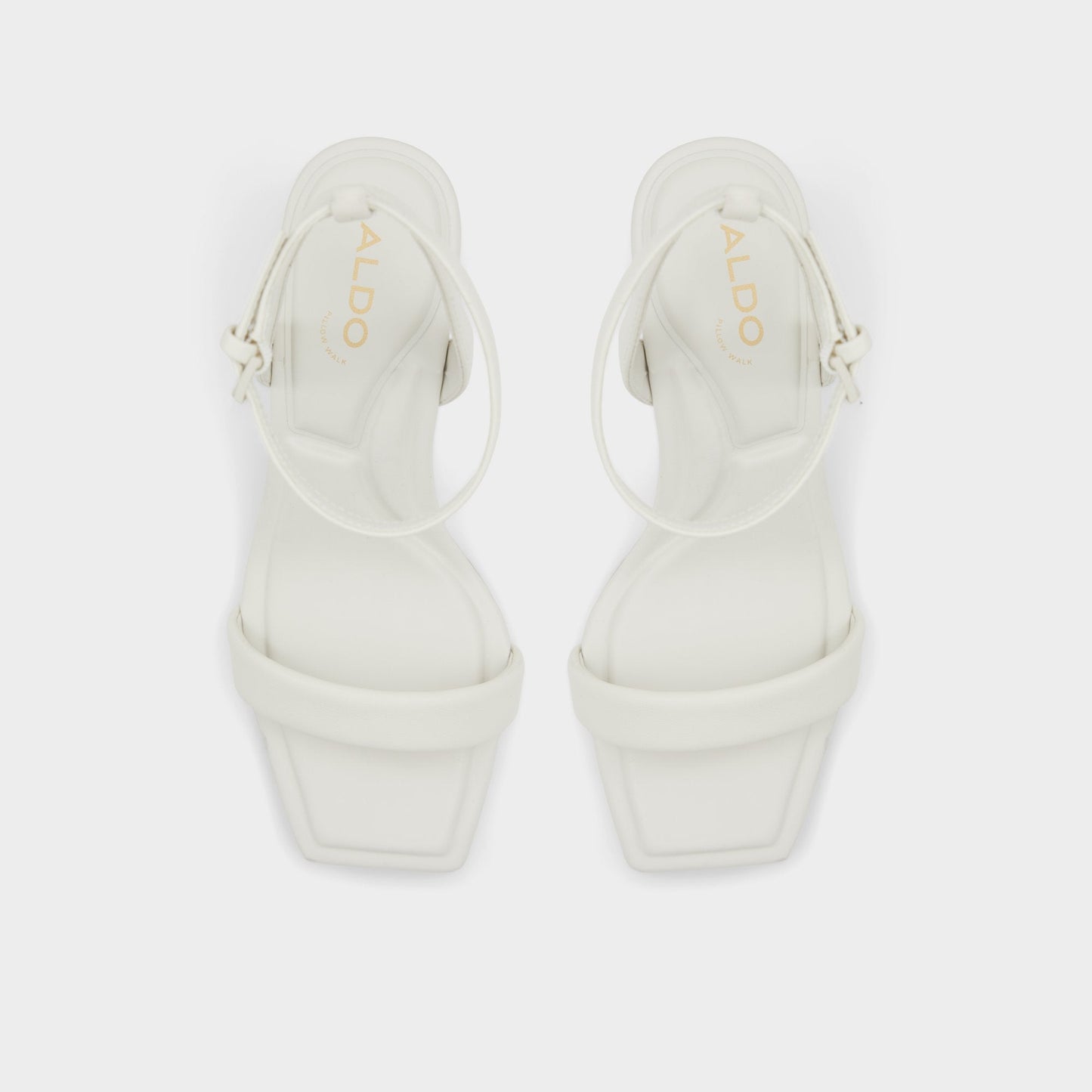 Aldo Aurorai White/Bone Women's Strappy sandals - Strappy heeled sandal, Block heel Women