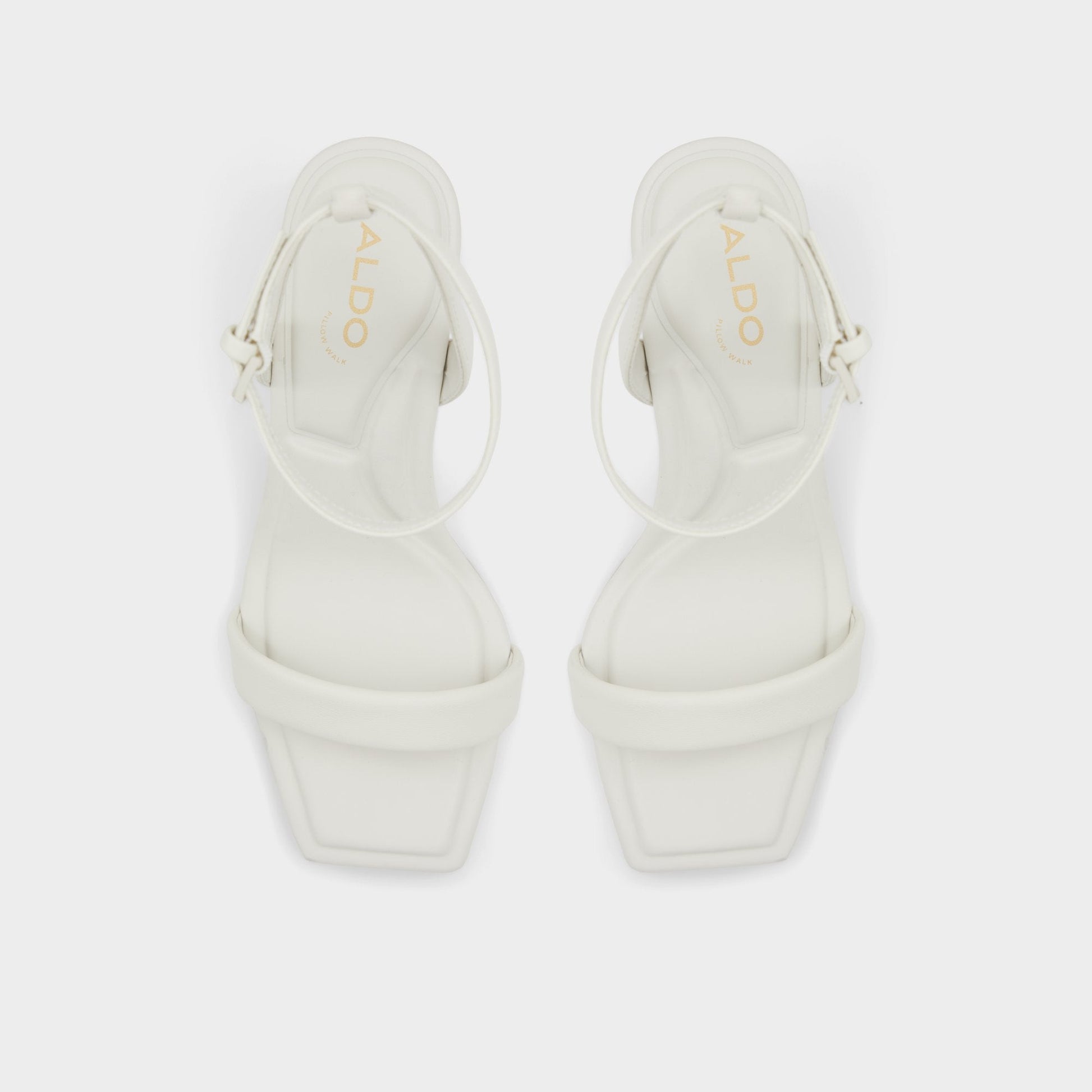 Aldo Aurorai White/Bone Women's Strappy sandals - Strappy heeled sandal, Block heel Women