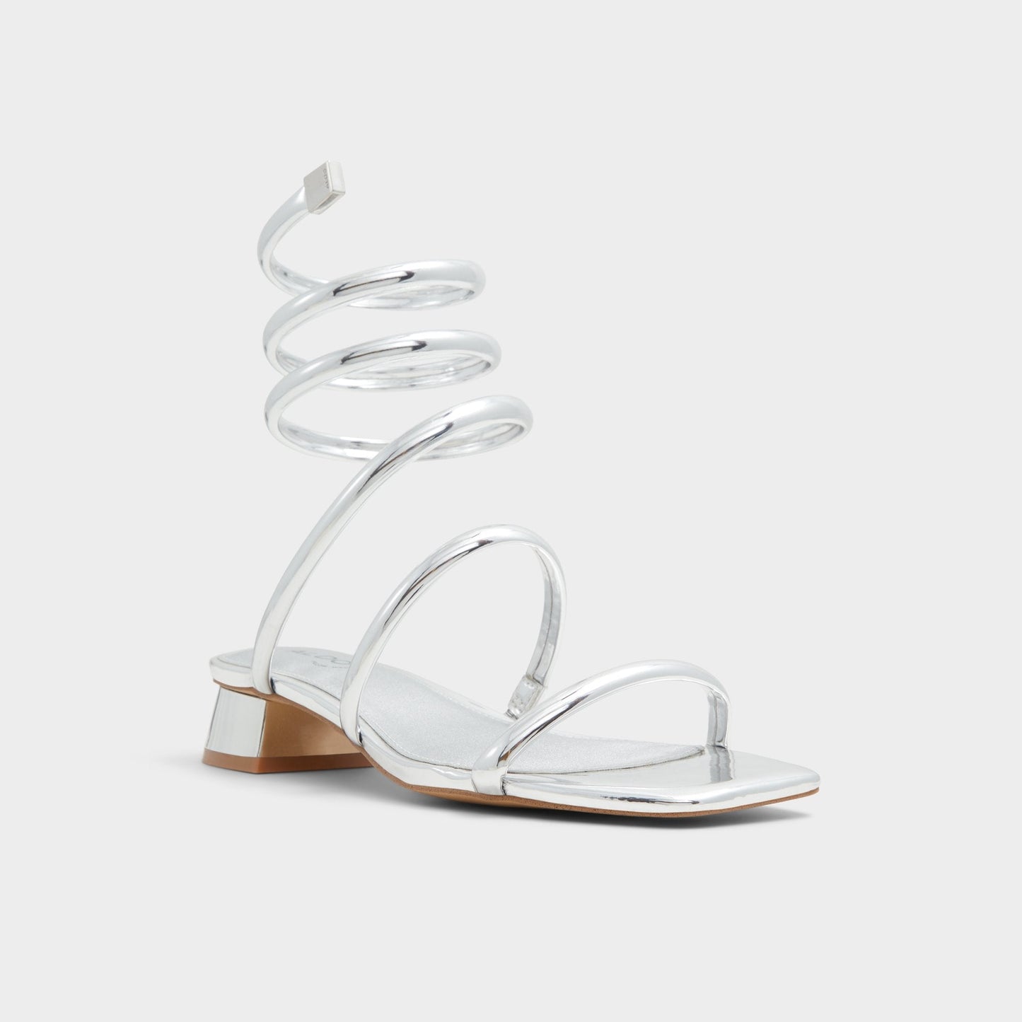 Aldo Spinna in Silver - Strappy sandal, Block heel Women