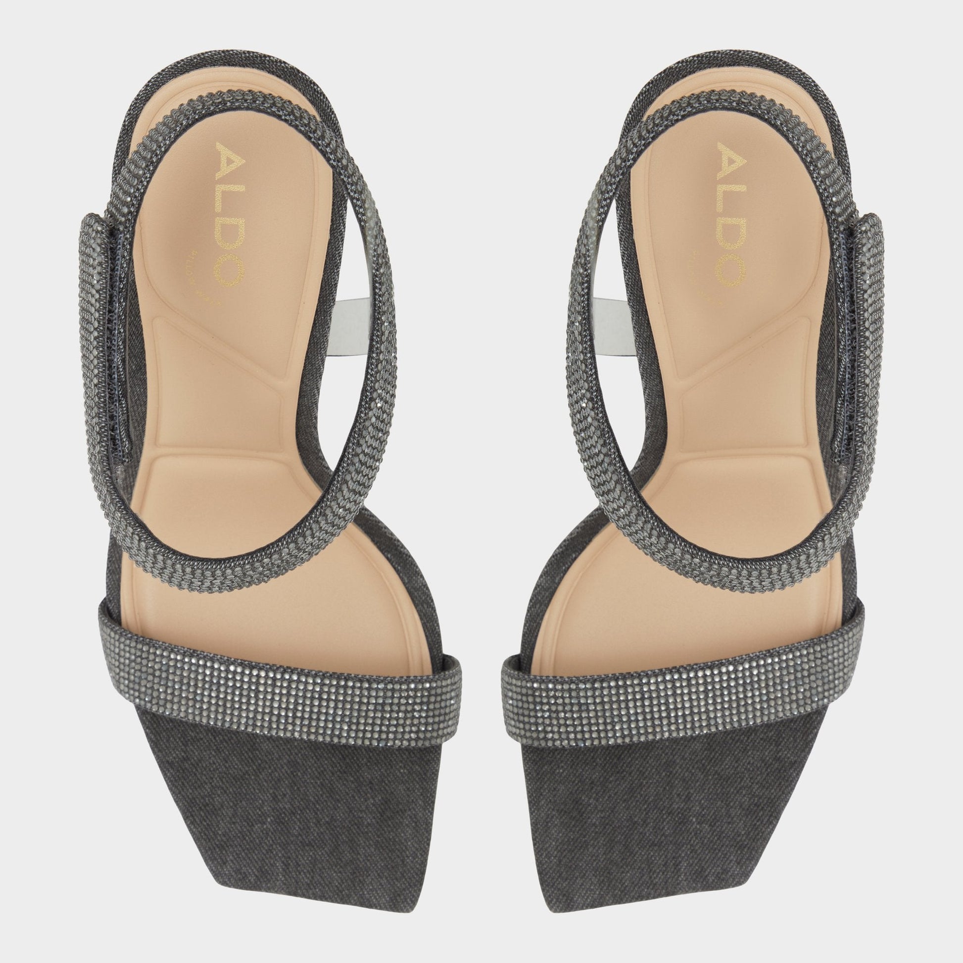 Aldo Rosy Dark Grey Women's Strappy sandals - Strappy heeled sandal Women
