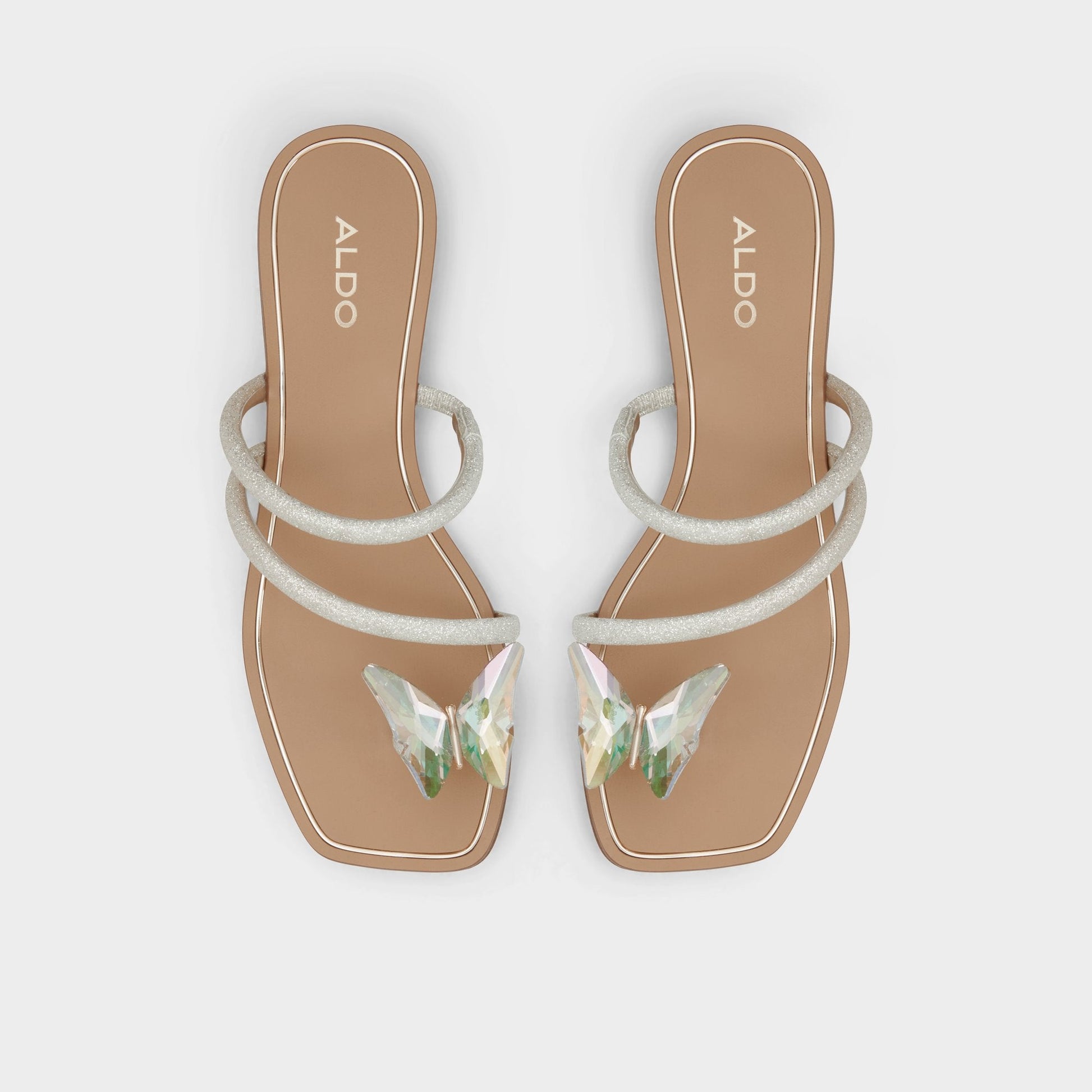 Aldo Garberia Silver Women's Flats - Flip flop Women