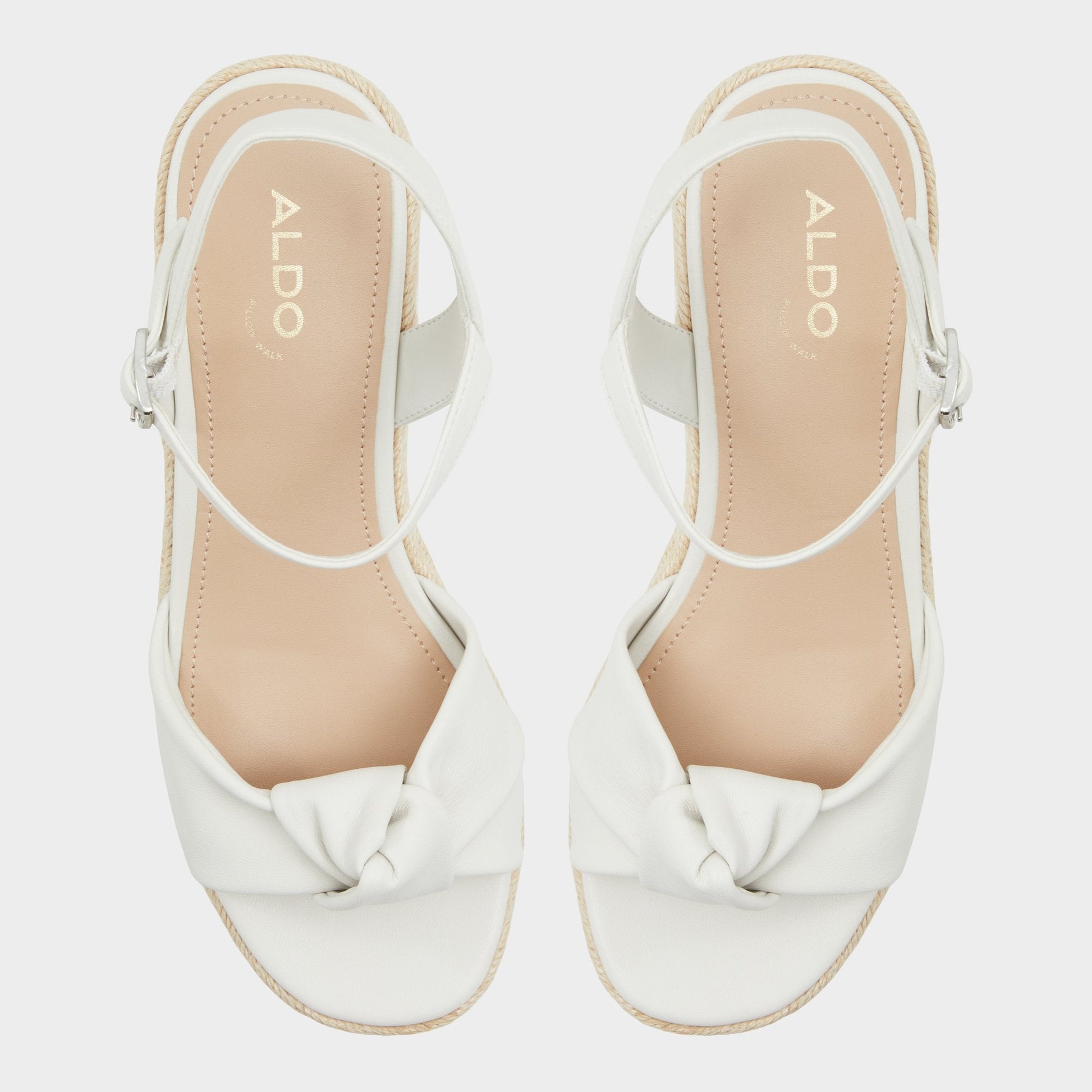 Aldo Annamarie White Women's Wedges - Wedge sandal, Wedge heel Women
