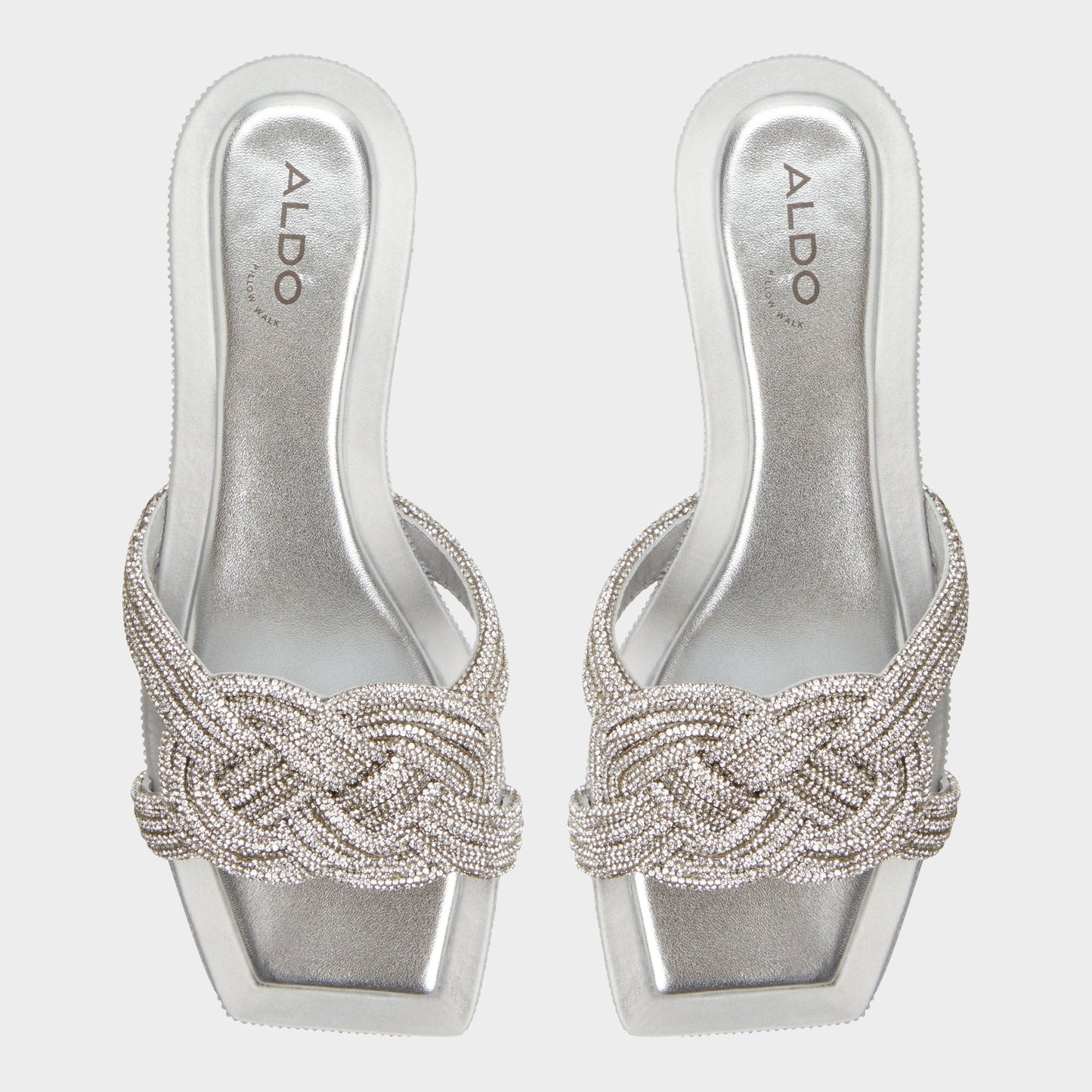 Aldo Karlina Silver Women's Iridescent metallics - Slide sandal Women