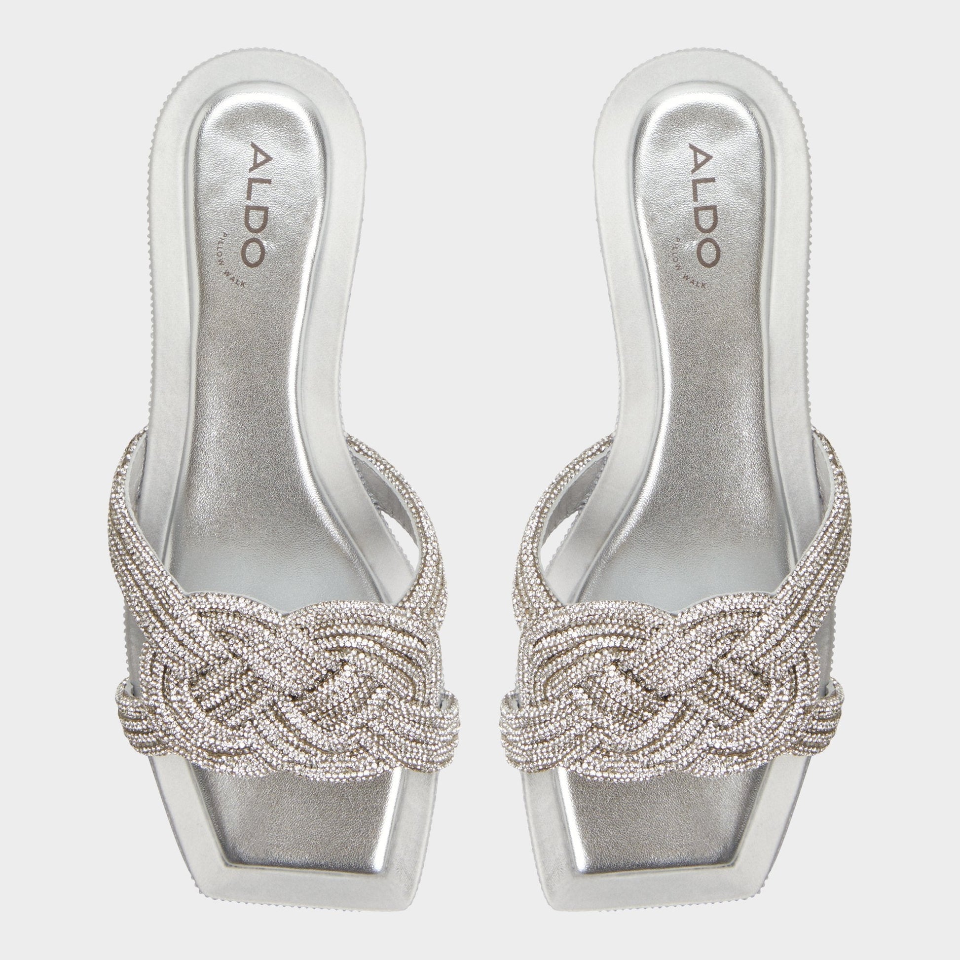 Aldo Karlina Silver Women's Iridescent metallics - Slide sandal Women
