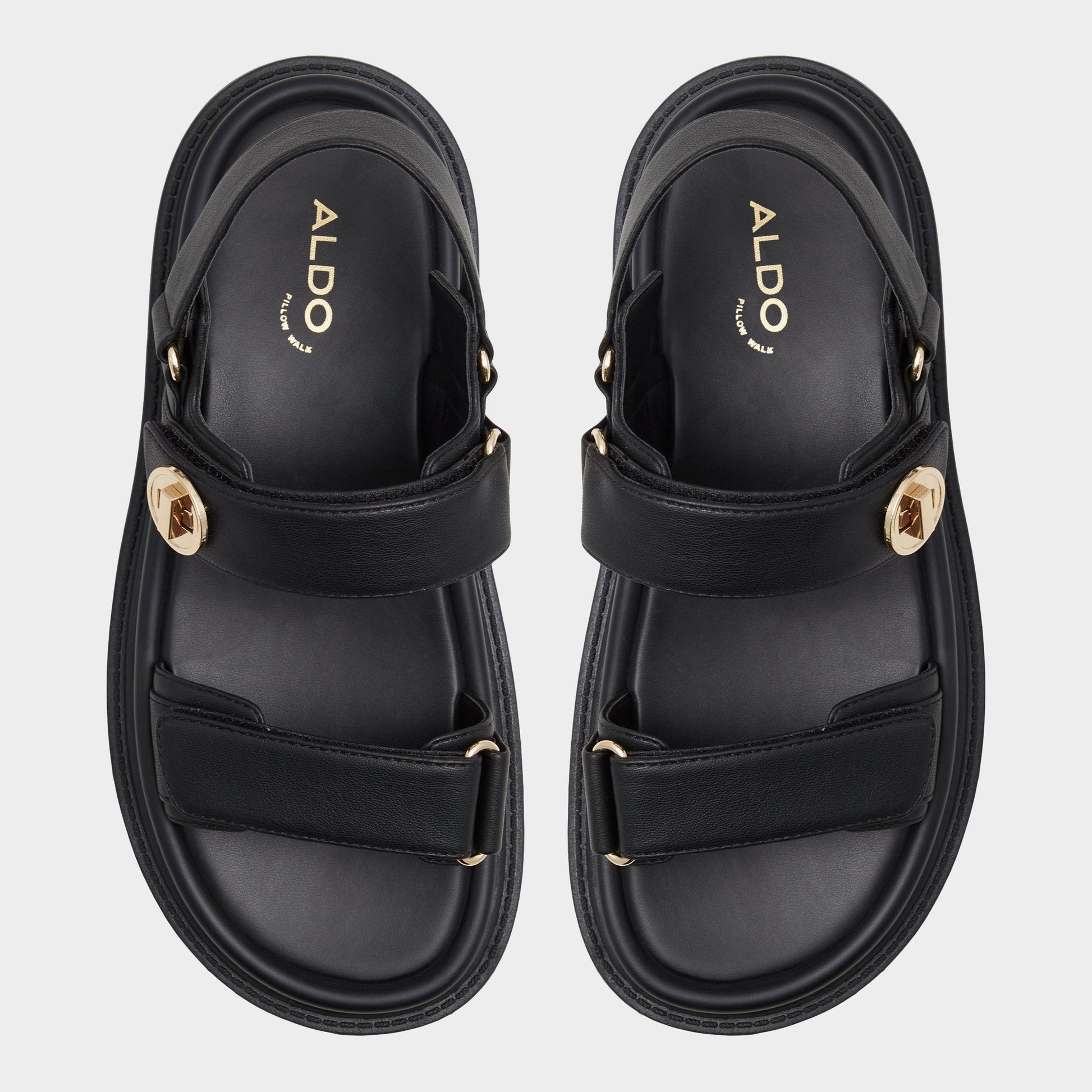 Aldo Linette Black Women's Footbed sandals - Footbed sandal, Footbed sandal Women