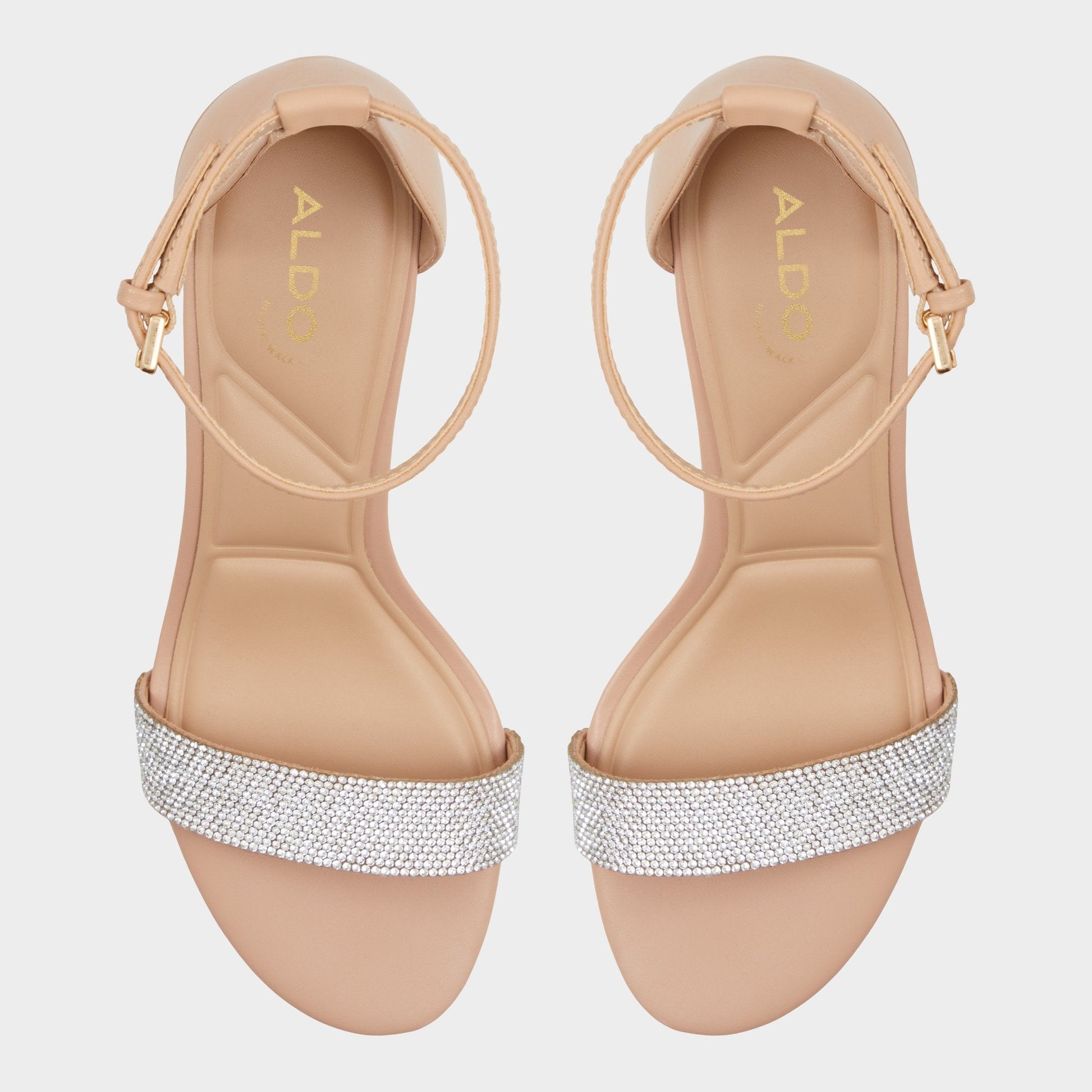 Aldo Pristine in Bone - Strappy sandal, Block heel Women