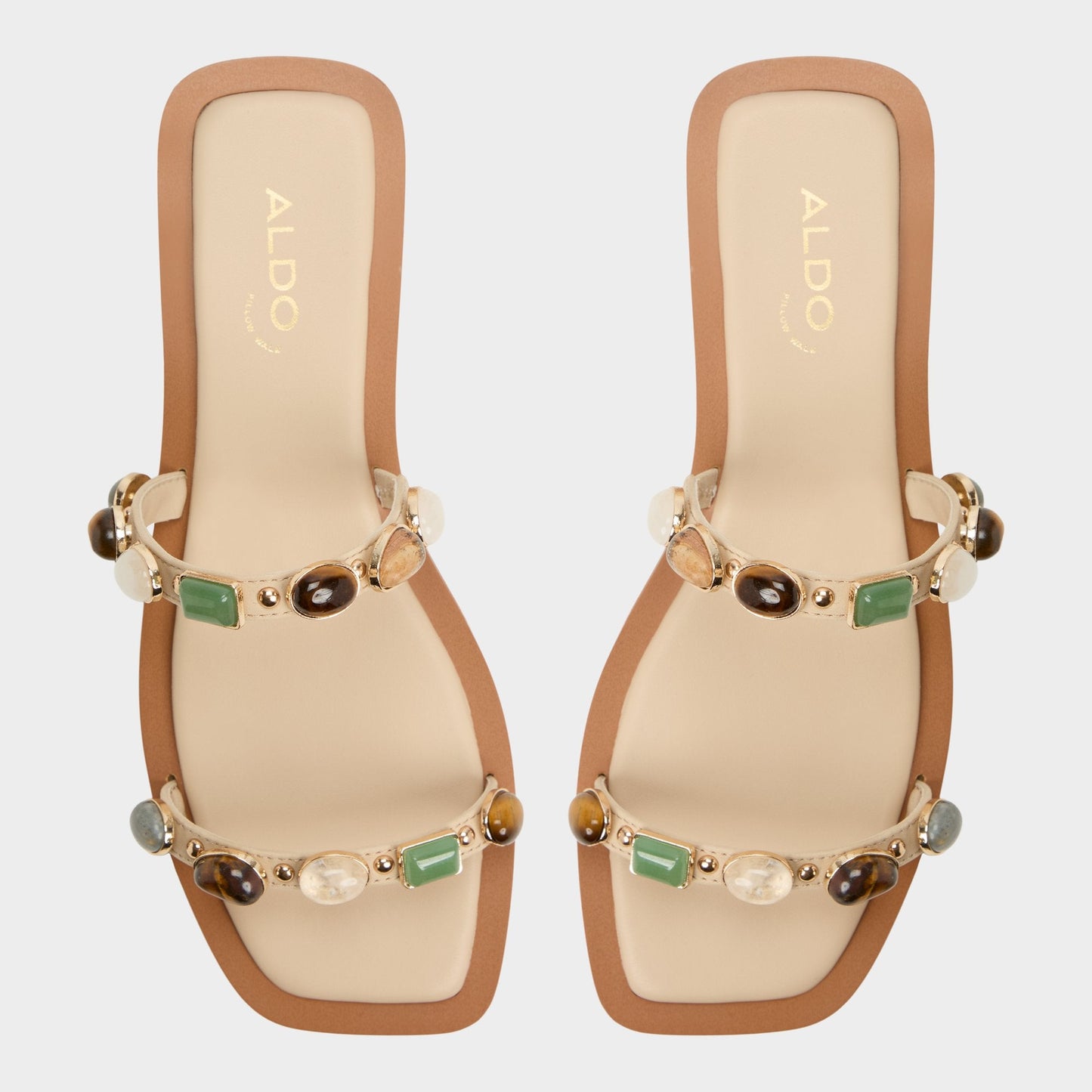 Aldo Sapphira Medium Beige Women's Flats - Strappy flat sandal Women