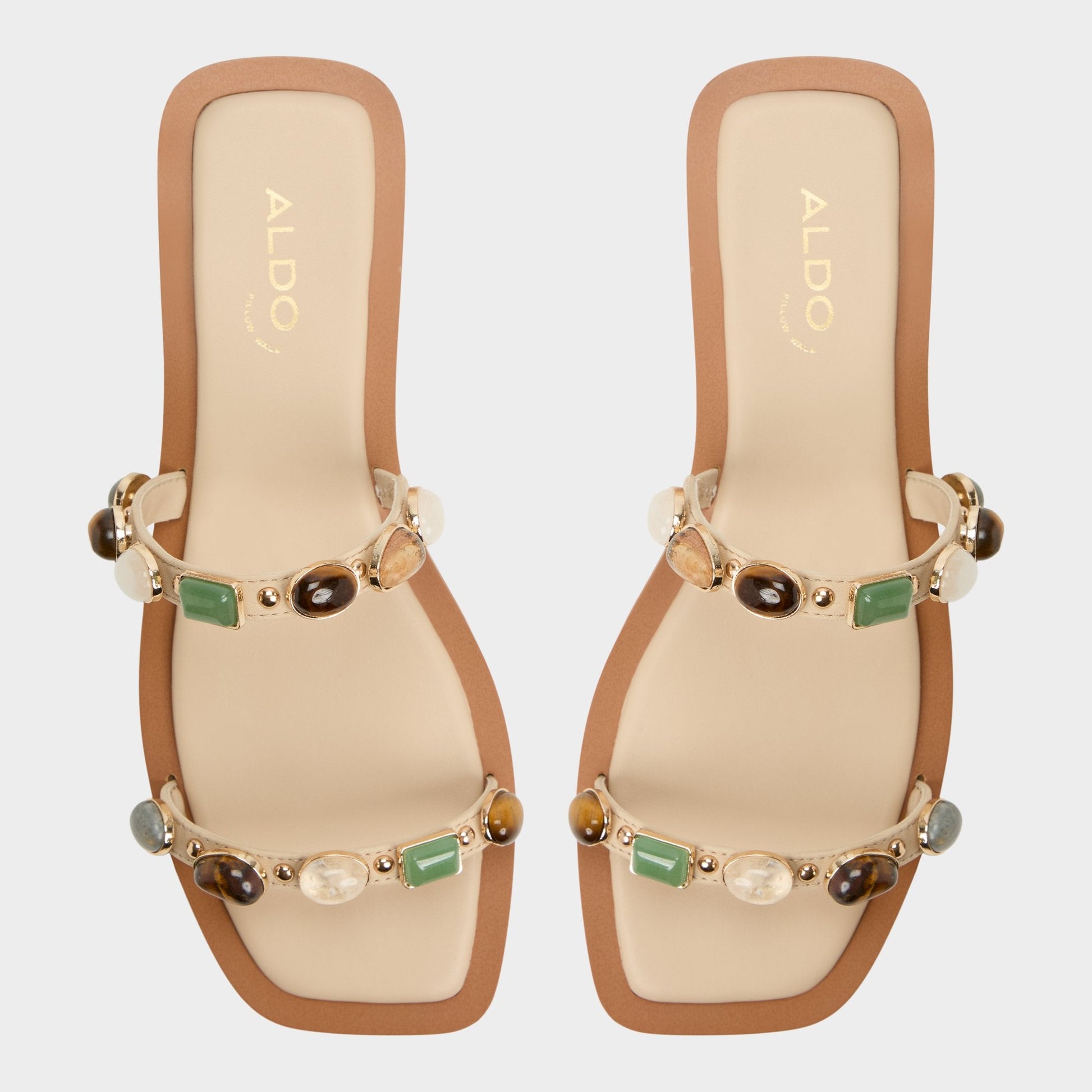 Aldo Sapphira Medium Beige Women's Flats - Strappy flat sandal Women