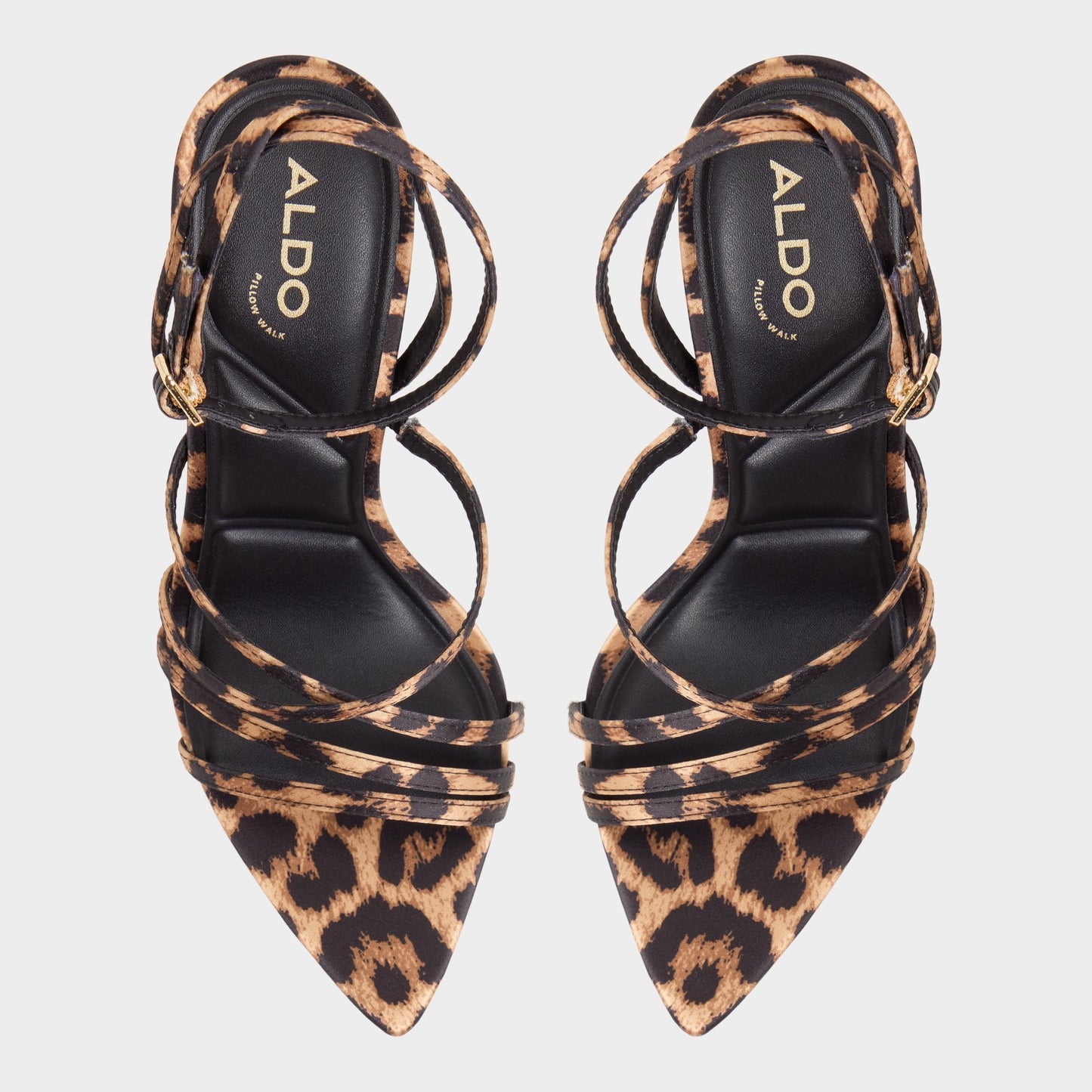 Aldo Solania Brown Multi Women's Strappy sandals - Strappy heeled sandal, Stiletto heel Women
