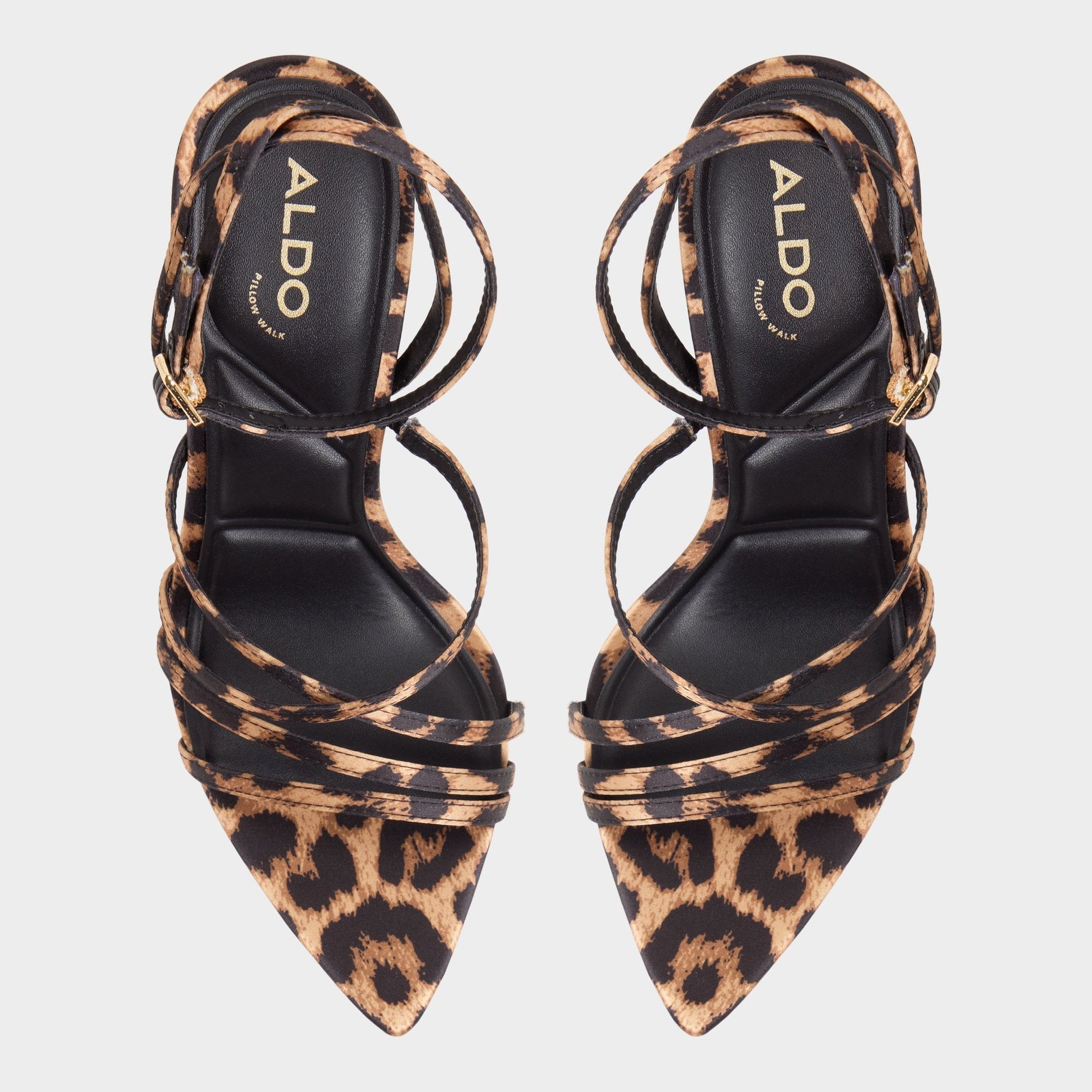 Aldo Solania Brown Multi Women's Strappy sandals - Strappy heeled sandal, Stiletto heel Women