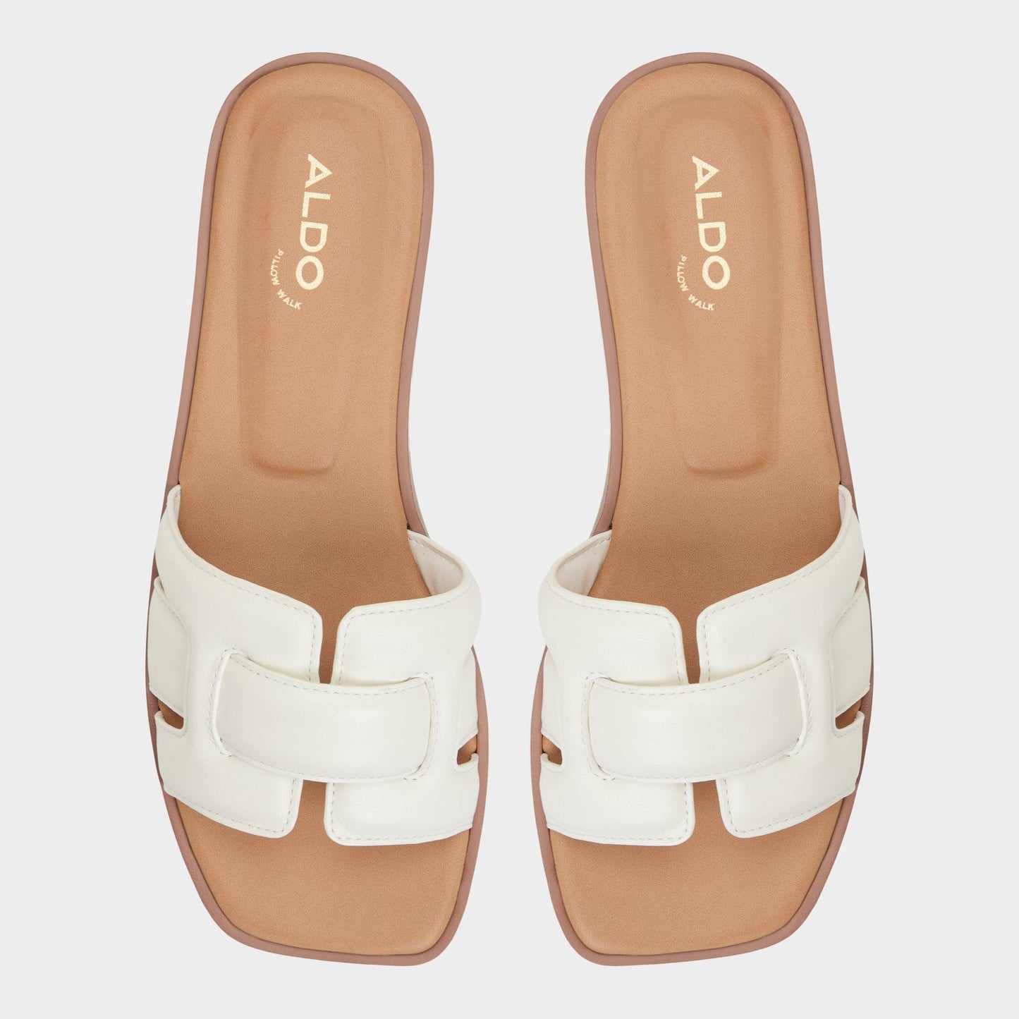 Aldo Eleny White Women's Flats - Slide sandal Women