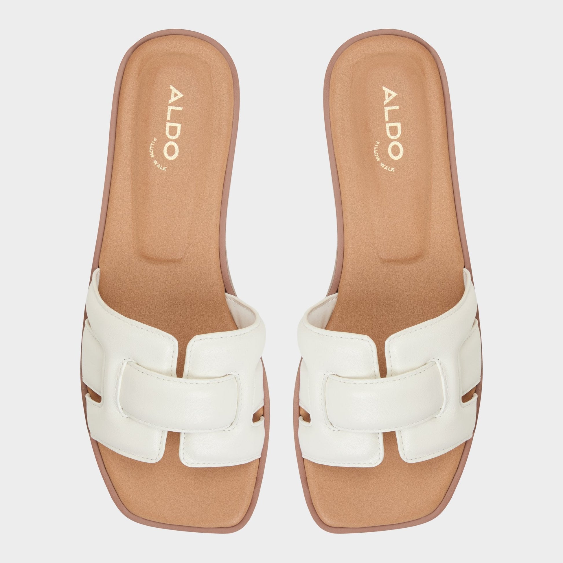 Aldo Eleny White Women's Flats - Slide sandal Women