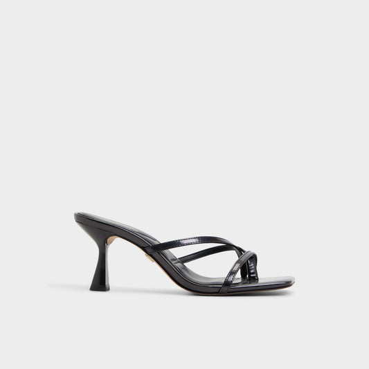 Aldo Calypsa Black Women's Animal Prints - Strappy heeled sandal, Block heel Women