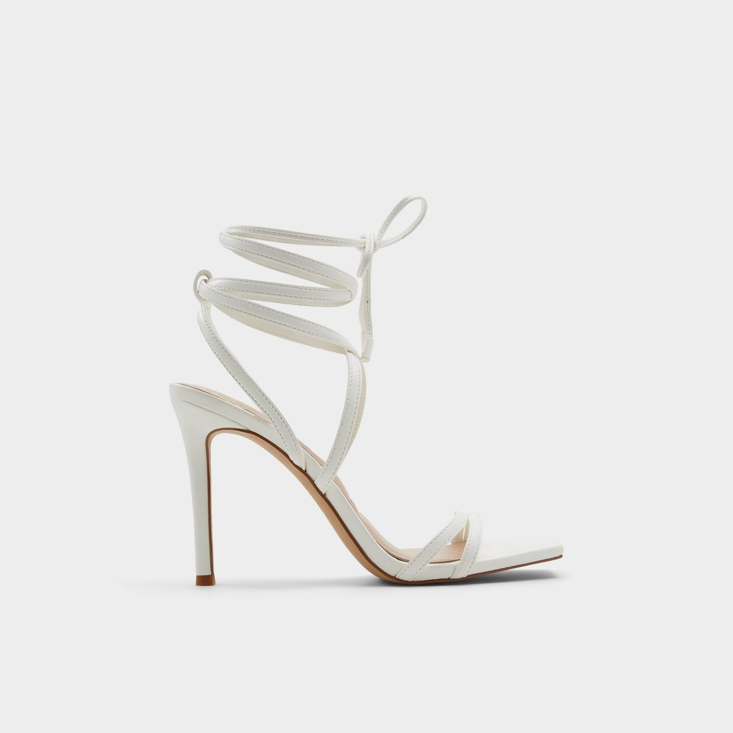 Aldo Phaedra in White - Strappy stiletto sandal, Stiletto heel Women