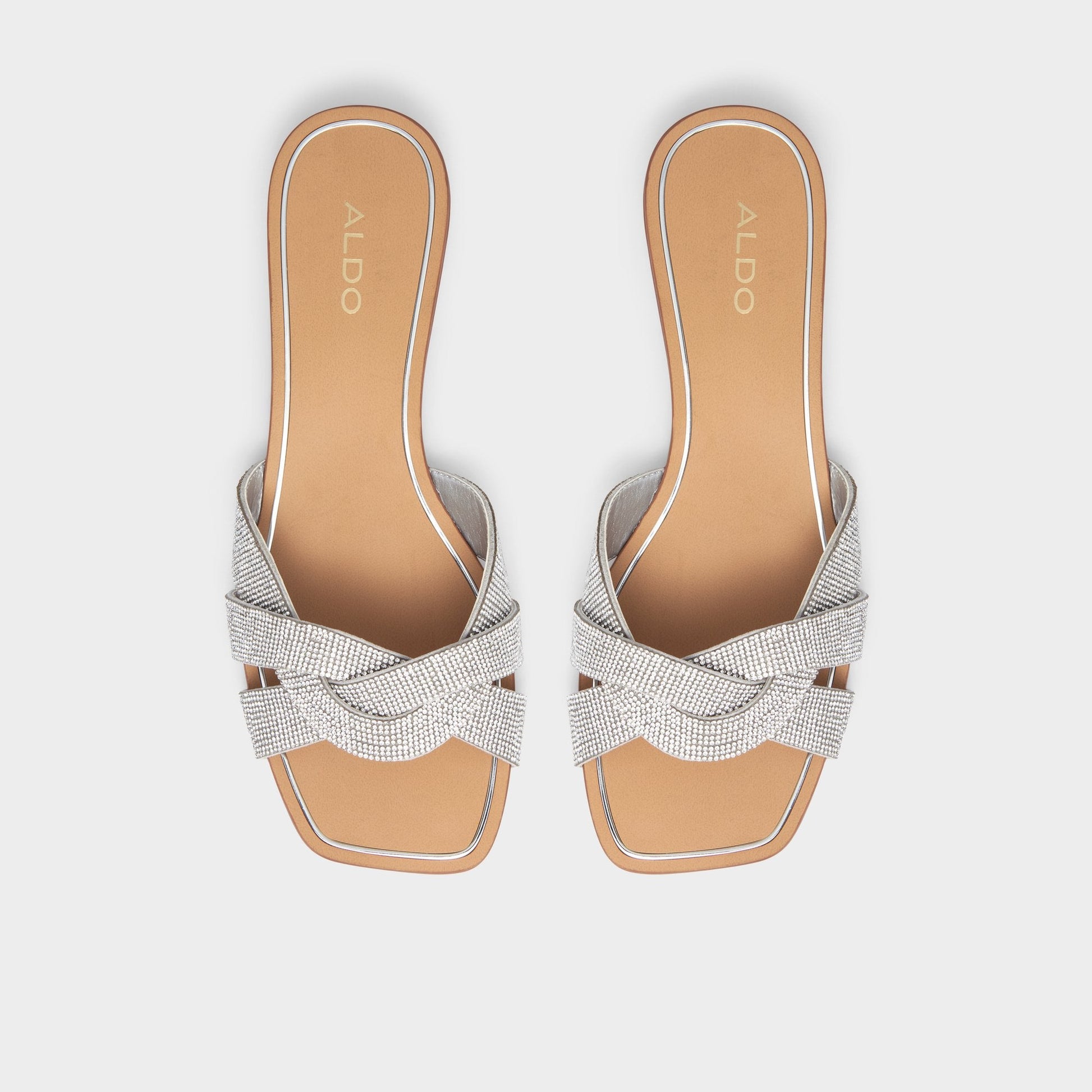 Aldo Coredith Silver Women's Flats - Slide sandal Women