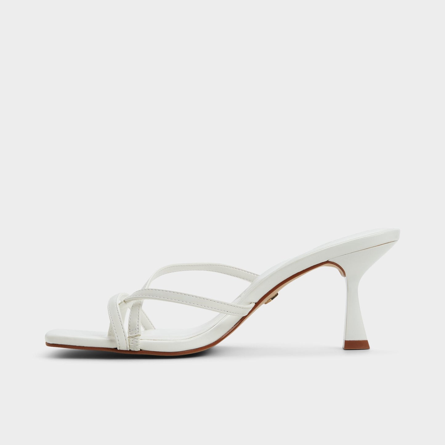 Aldo Calypsa White Women's Heeled mules - Strappy heeled sandal, Block heel Women
