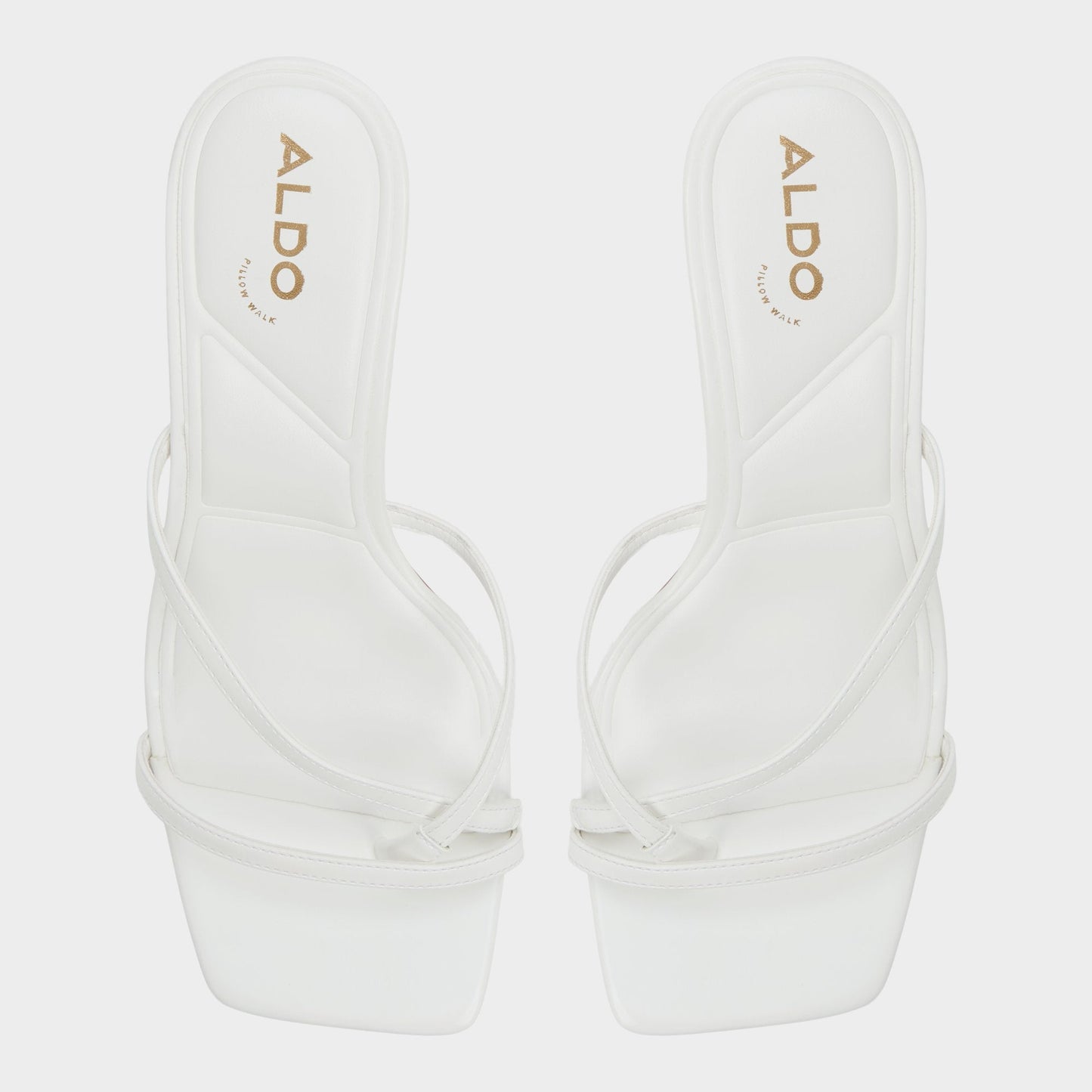 Aldo Calypsa White Women's Heeled mules - Strappy heeled sandal, Block heel Women