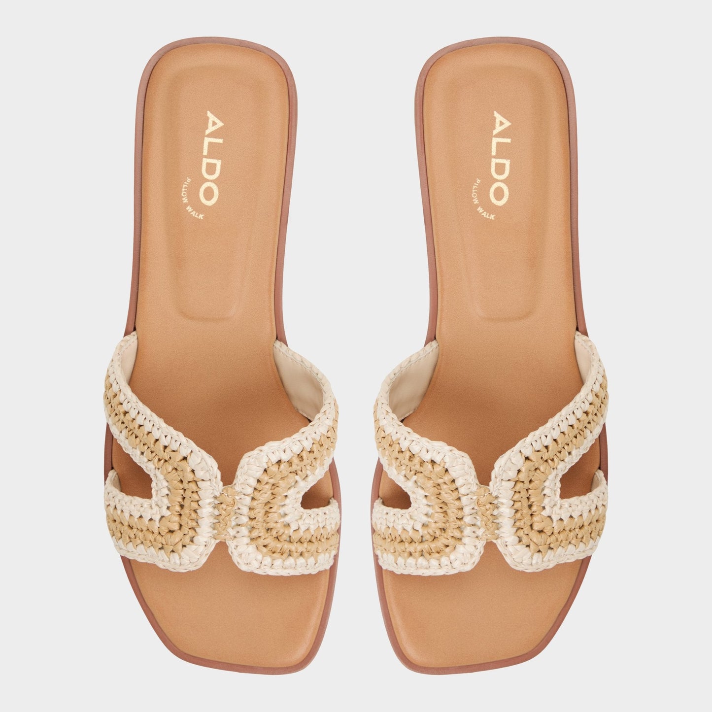 Aldo Itsandal Beige Women's Flats - Slide sandal Women