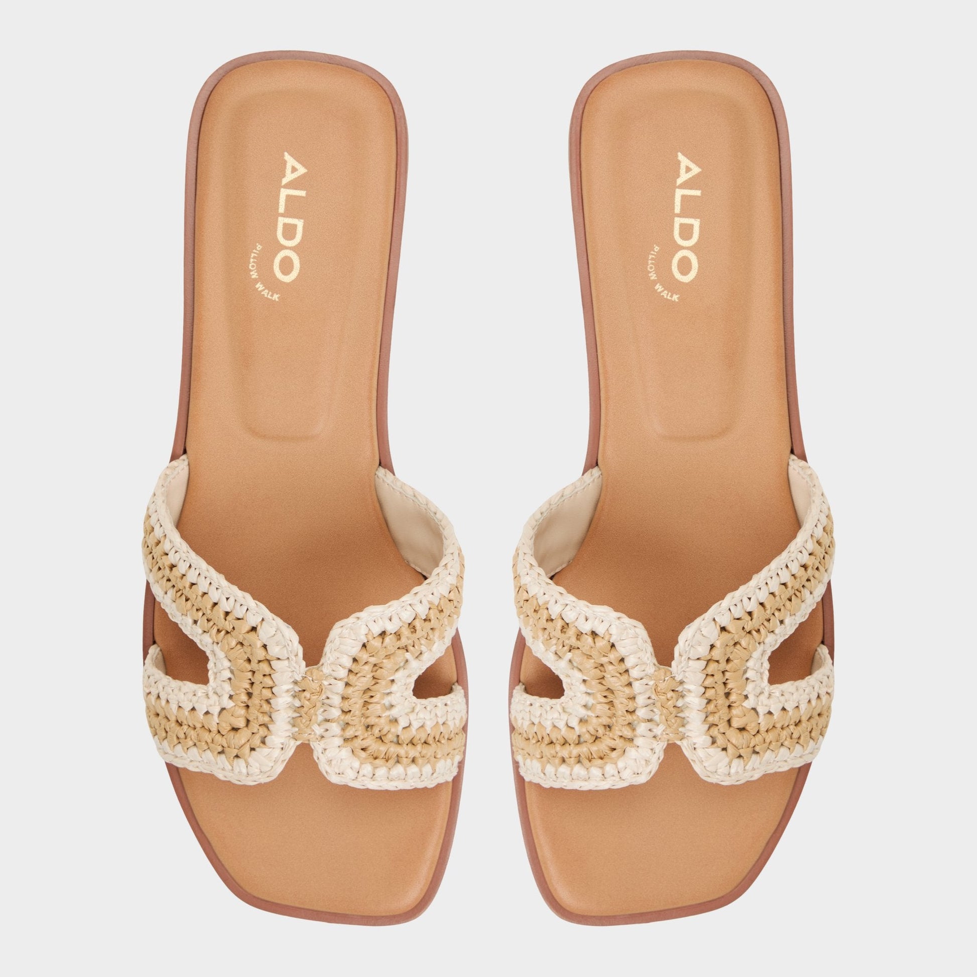 Aldo Itsandal Beige Women's Flats - Slide sandal Women
