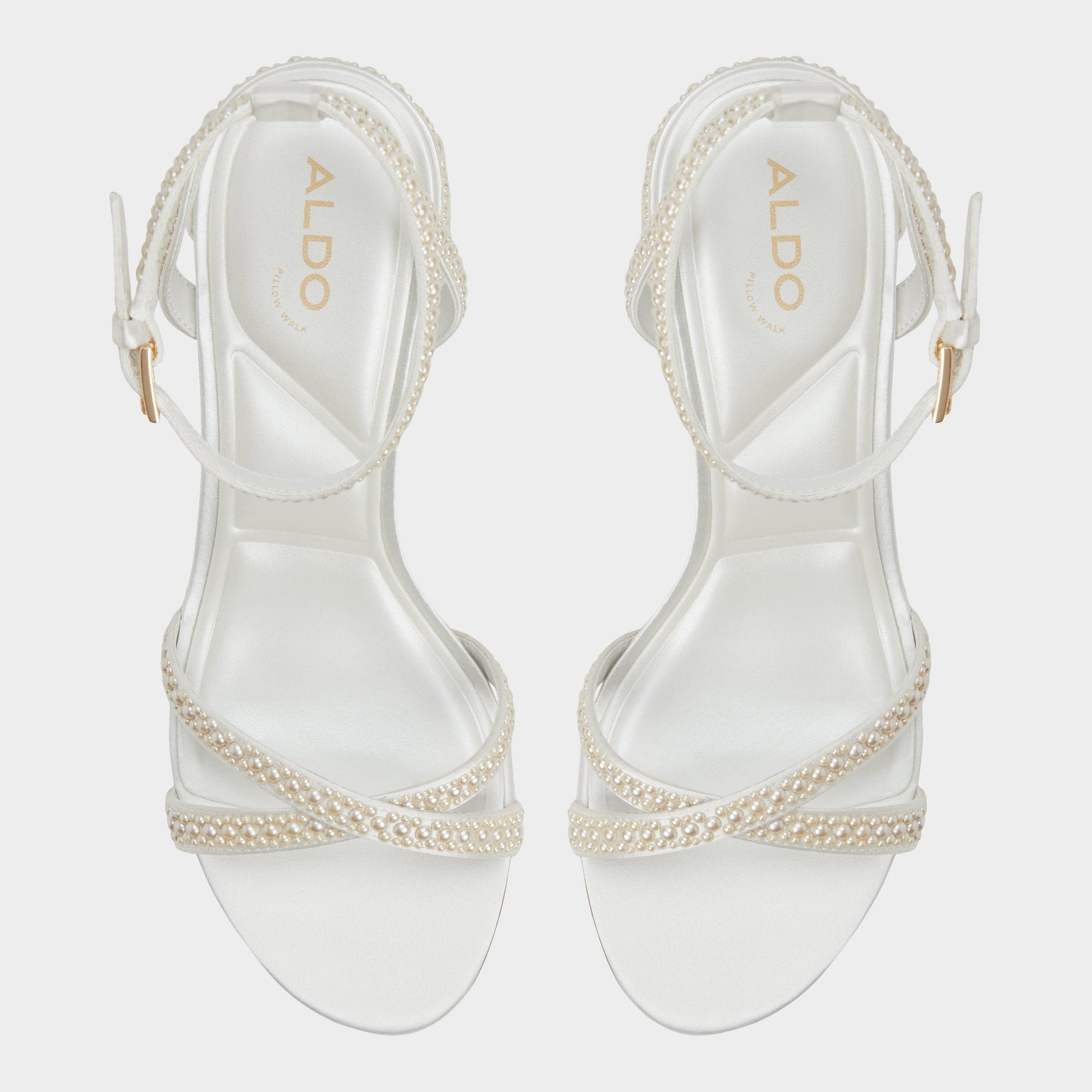 Aldo Bouclettie Other White Women's Block heels - Strappy heeled sandal, Block heel Women
