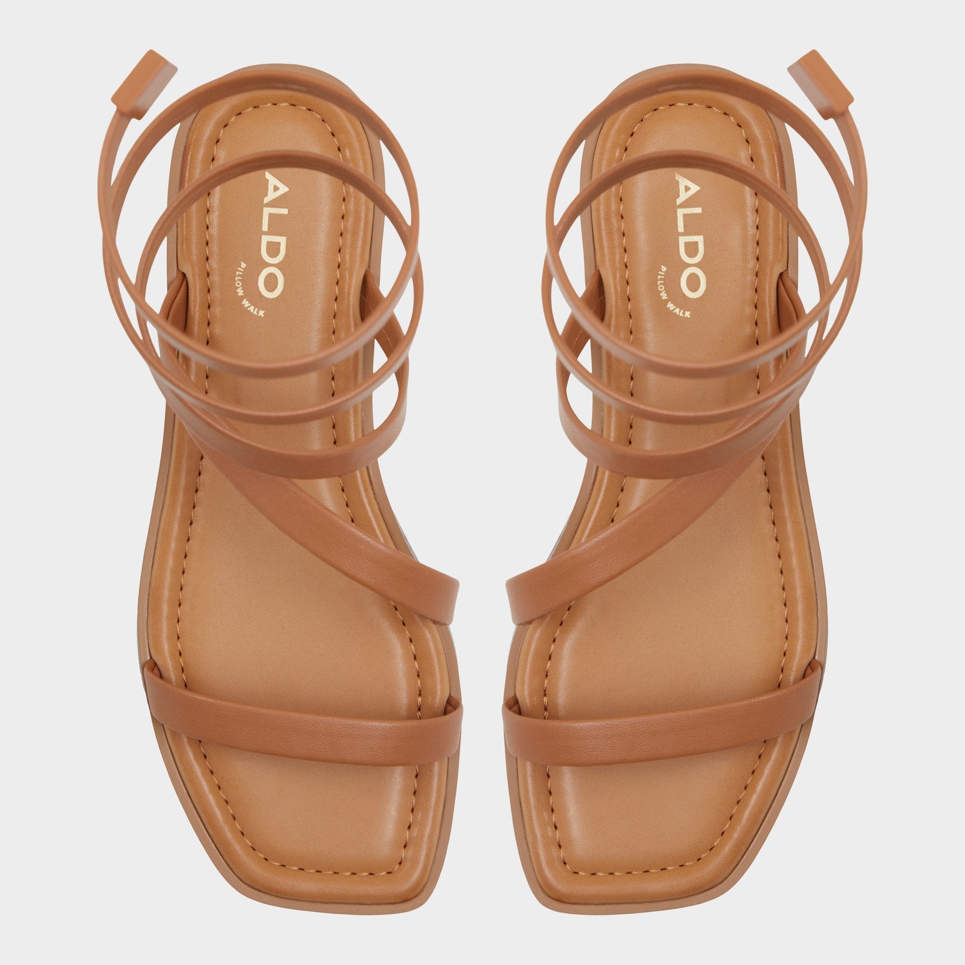 Aldo Spinella in Medium Brown - Strappy flat sandal Women