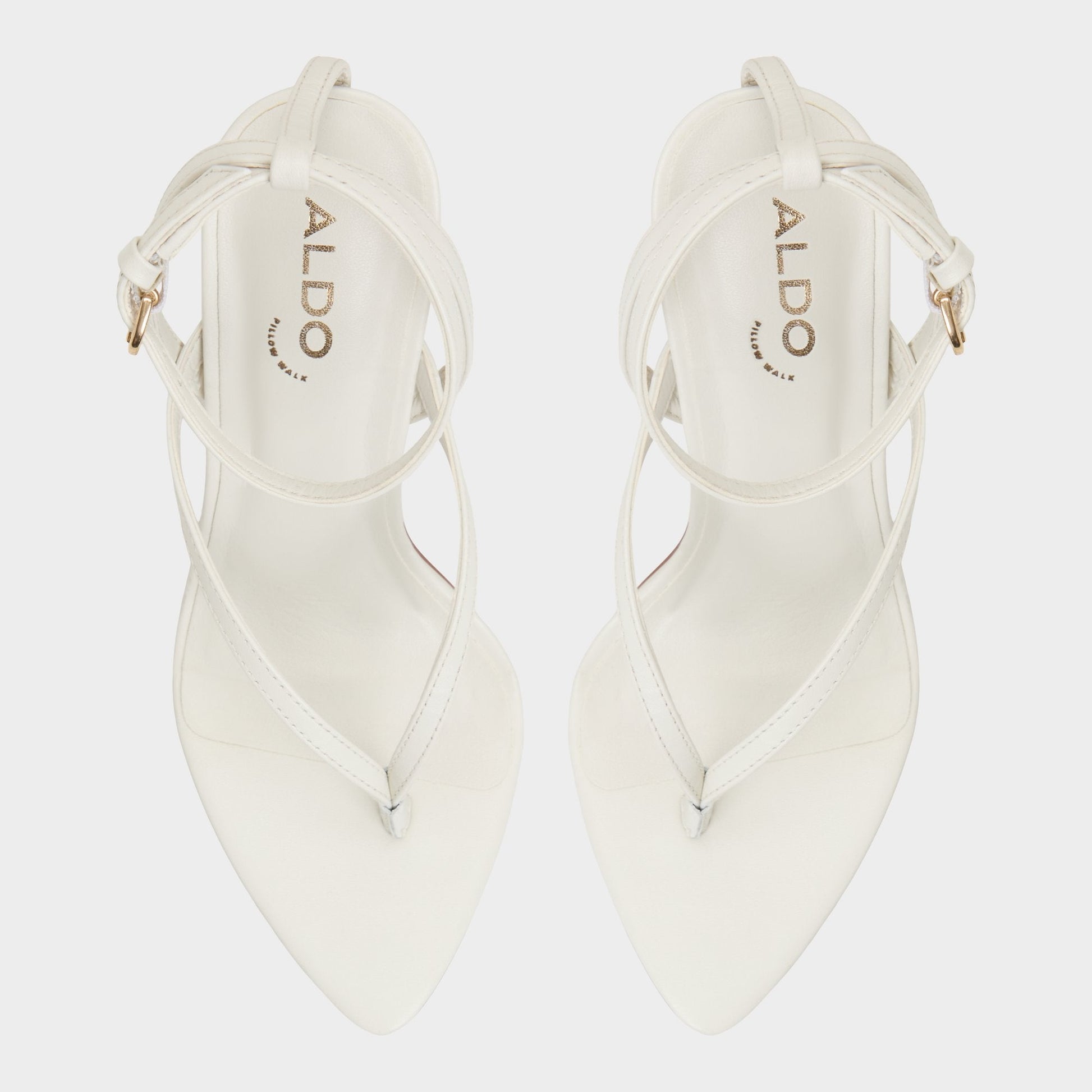 Aldo Abyfindley White/Bone Women's Strappy sandals - Heeled flip flop Women