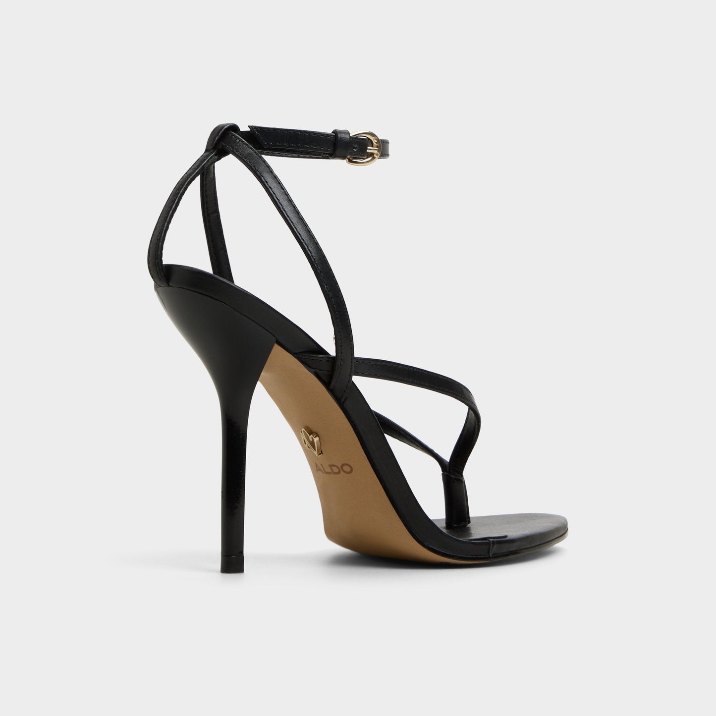 Aldo Abyfindley Black Women's Strappy sandals - Heeled flip flop, Stiletto heel Women