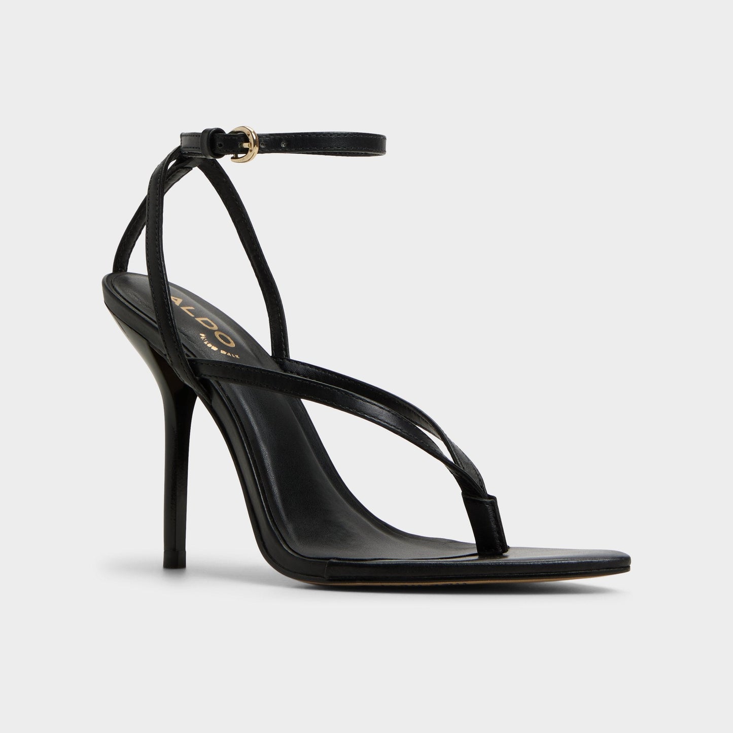 Aldo Abyfindley Black Women's Strappy sandals - Heeled flip flop, Stiletto heel Women