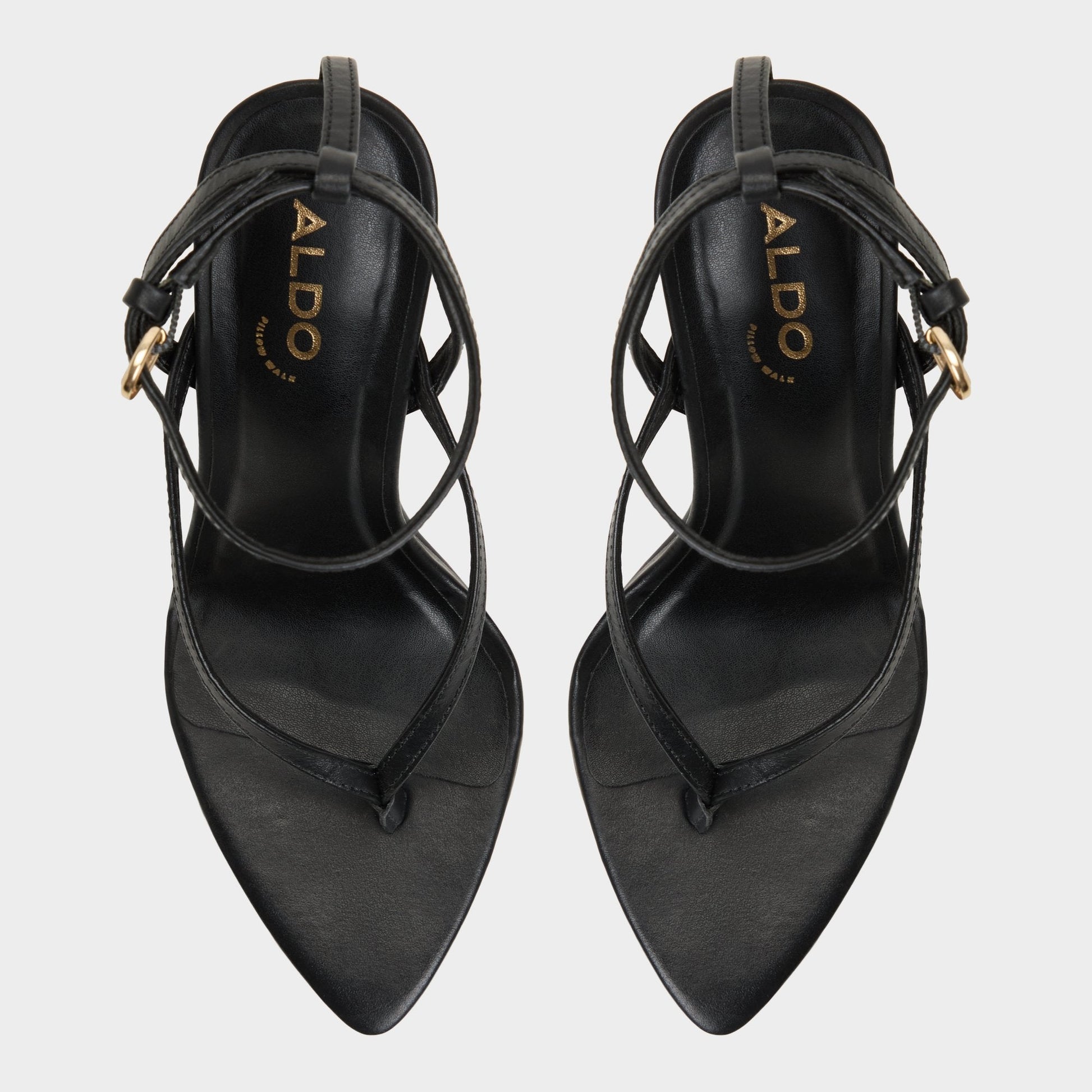 Aldo Abyfindley Black Women's Strappy sandals - Heeled flip flop, Stiletto heel Women