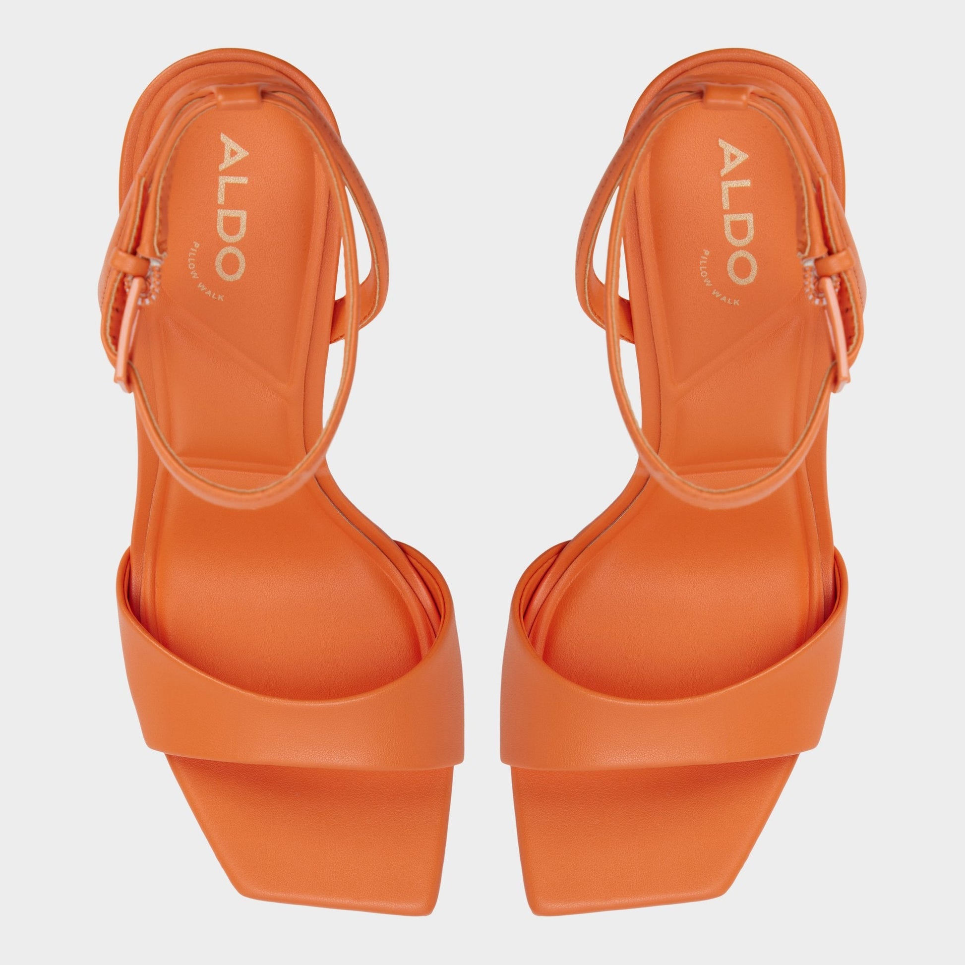 Aldo Illustrious Medium Orange Women's Strappy Heels - Strappy heeled sandal, Stiletto heel Women