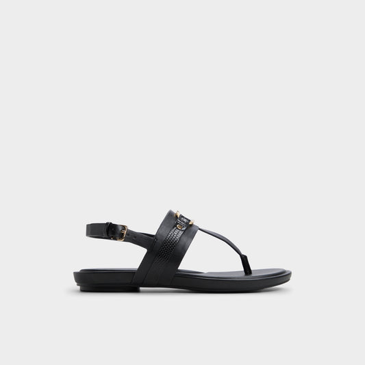 Aldo Taylen Black Women's Footbed sandals - T-strap sandal Women