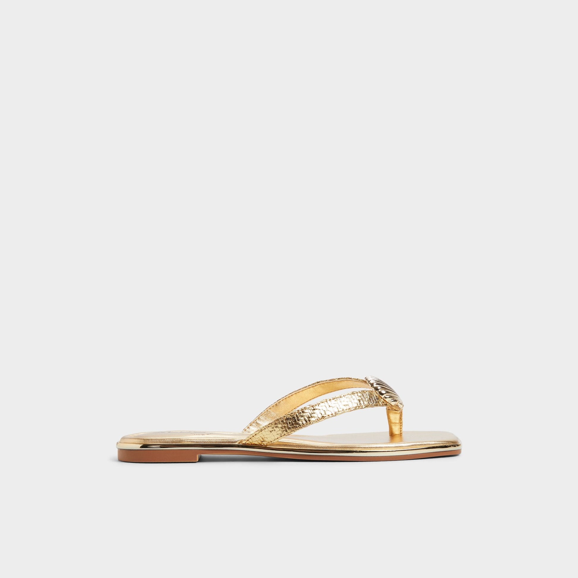 Aldo Conchiglia Gold Women's Flats - Flip flop Women