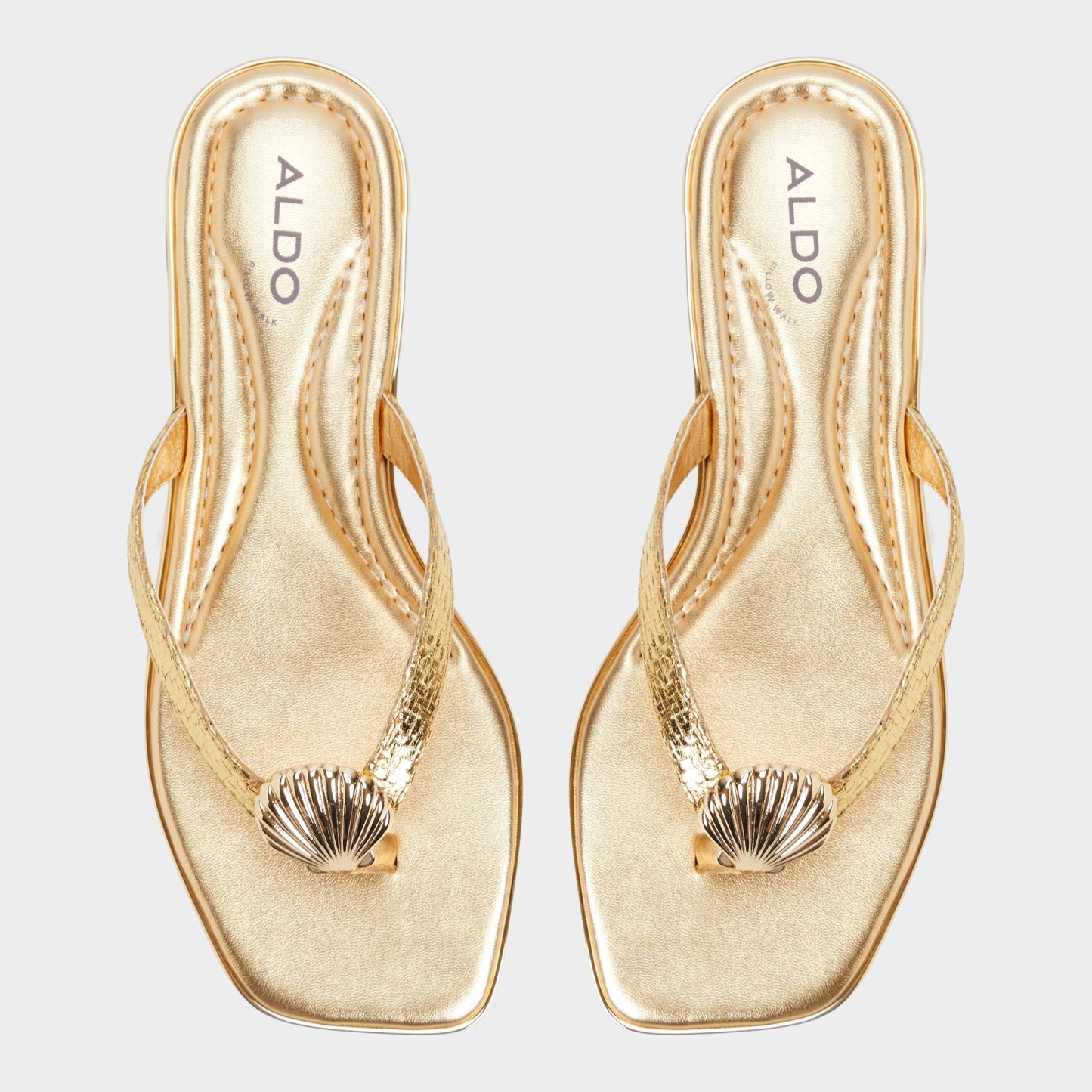 Aldo Conchiglia Gold Women's Flats - Flip flop Women