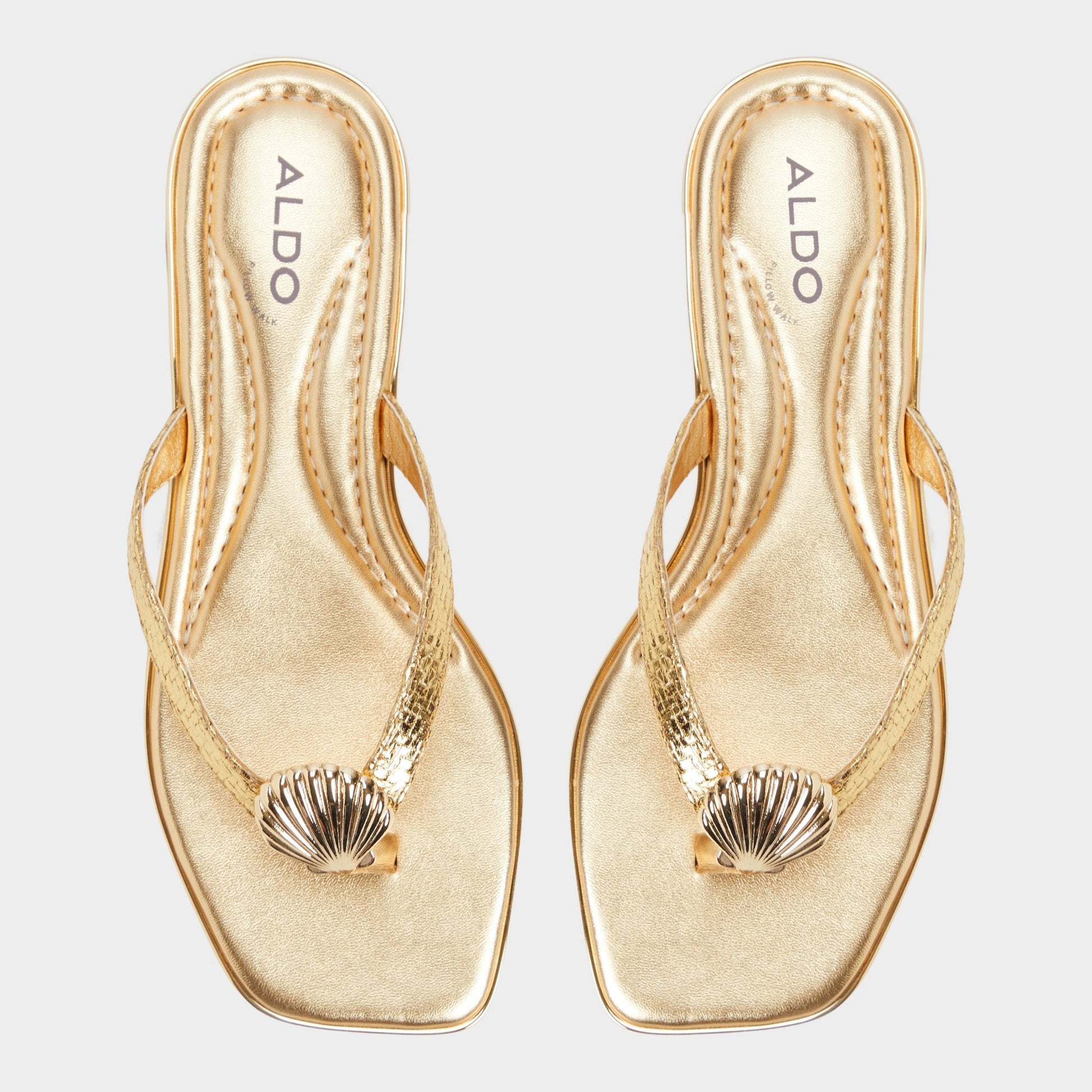 Aldo Conchiglia Gold Women's Flats - Flip flop Women