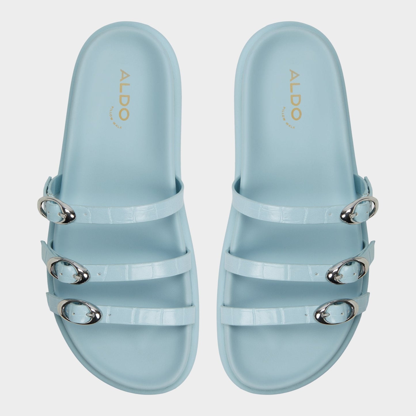 Aldo Zephyra Pastel Blue Women's Footbed sandals - Footbed sandal Women