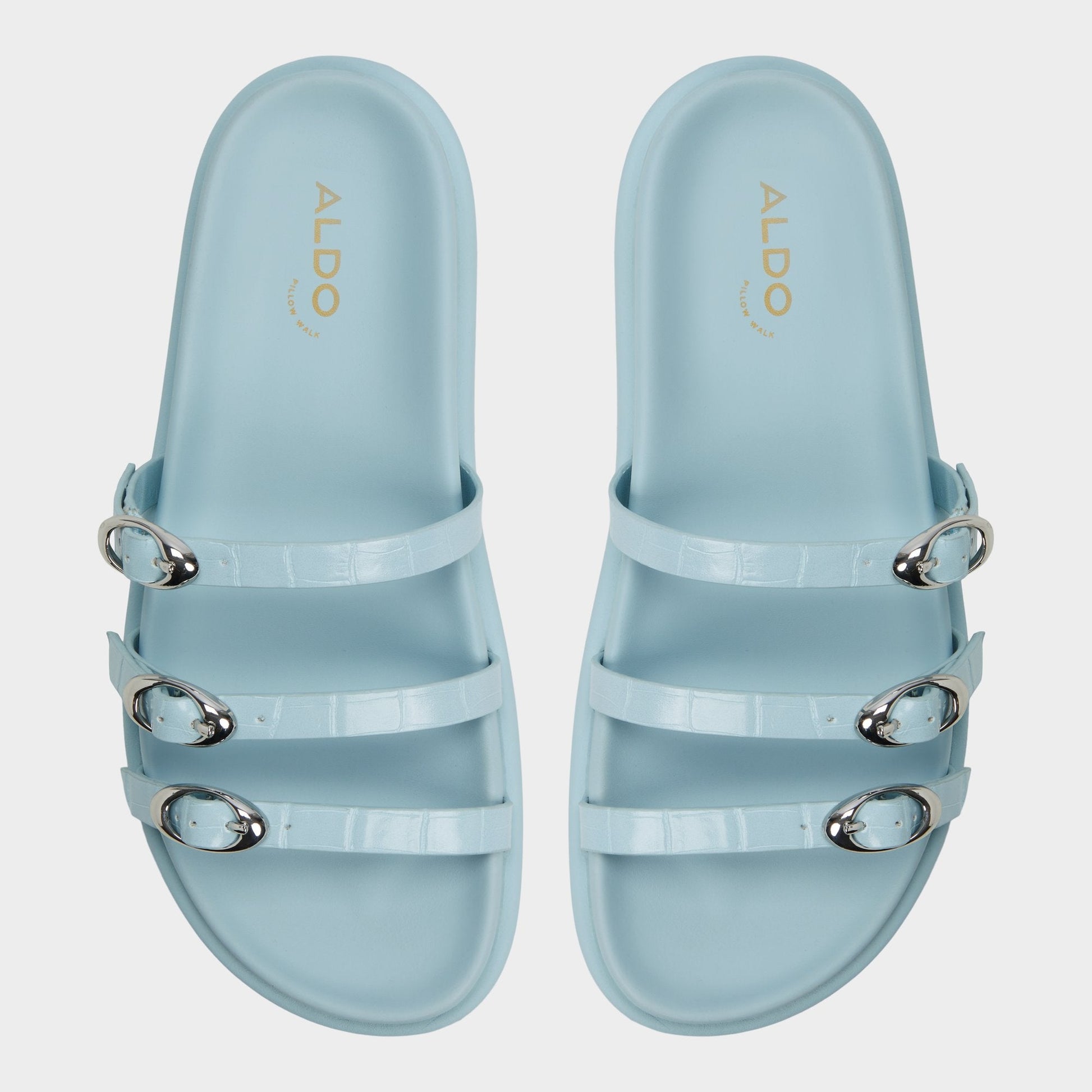 Aldo Zephyra Pastel Blue Women's Footbed sandals - Footbed sandal Women