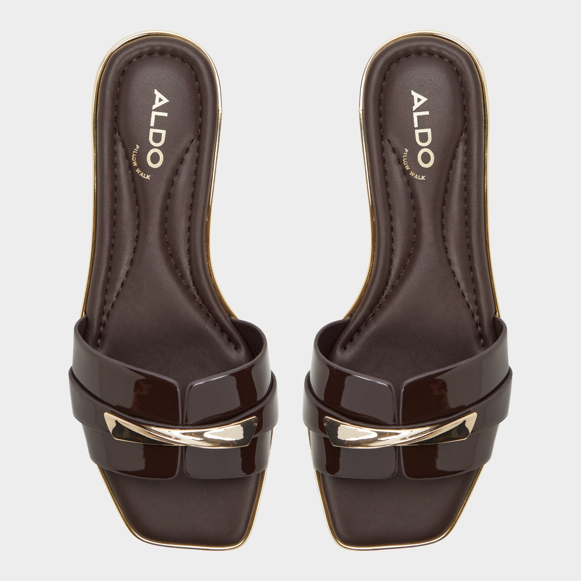 Aldo Darlina Medium Brown Women's Flats - Slide sandal Women