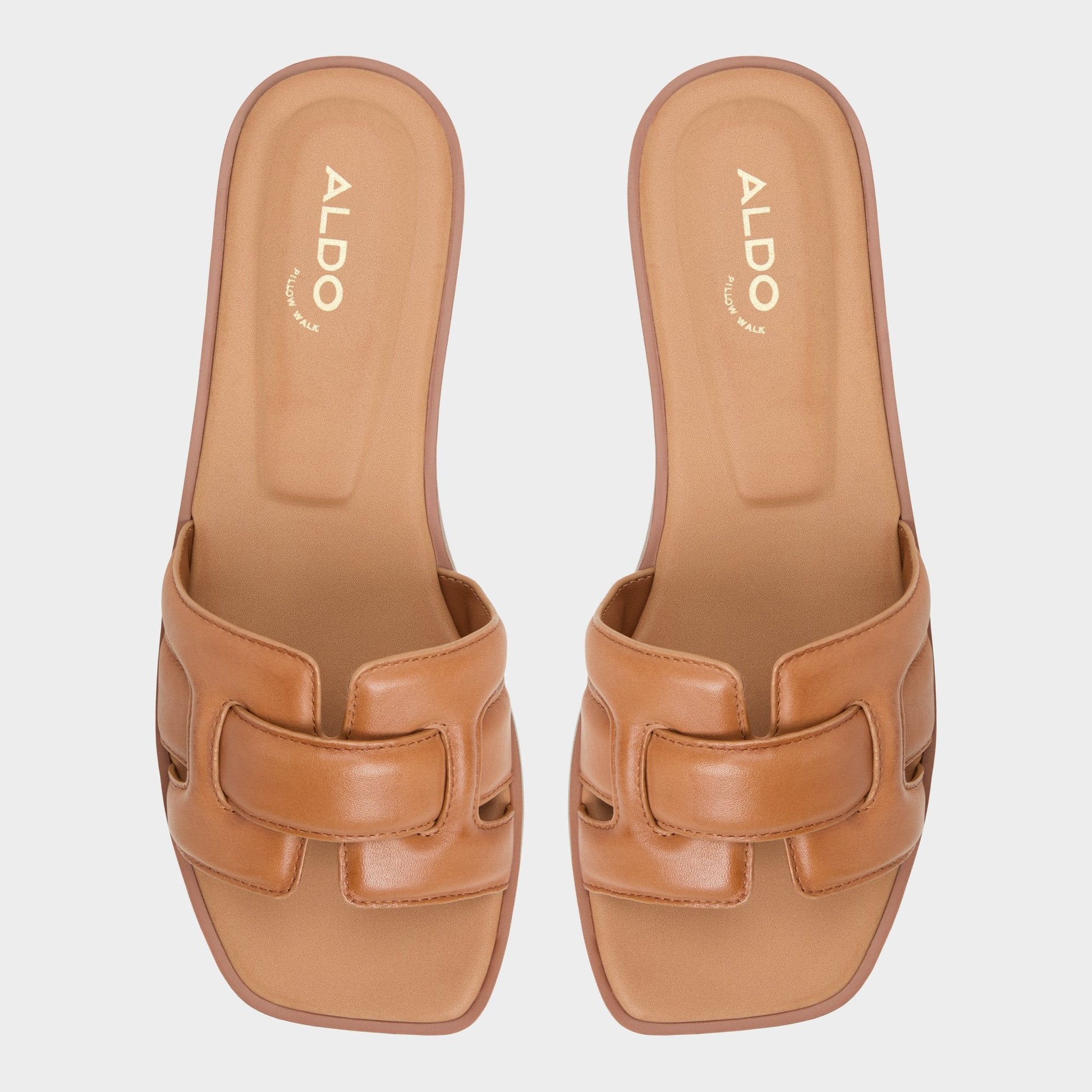 Aldo Eleny Medium Brown Women's Flats - Slide sandal Women