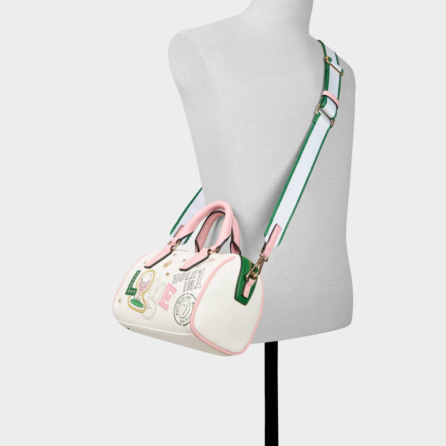 Aldo Fisney White Combo Women's Mini bags - Barrel bag Women