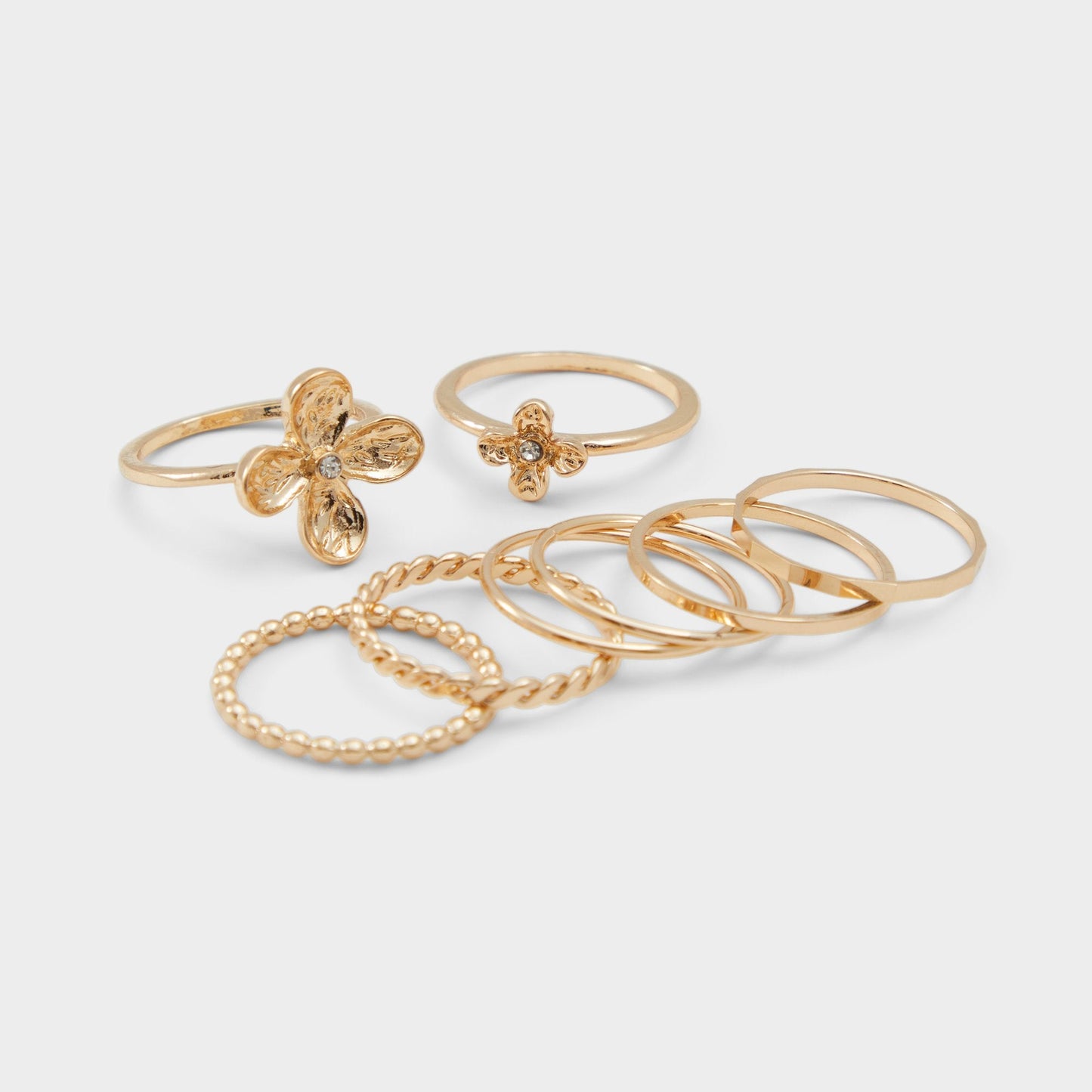 Aldo Kiliwiel Gold/Clear Multi Women's Rings - Multi finger rings Women|Accessories