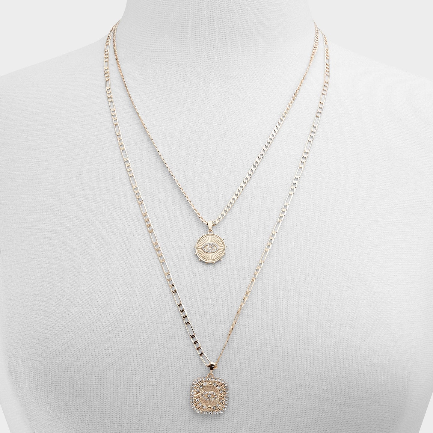 Aldo Naewin Gold/Clear Multi Women's Necklaces - Layered necklace Women